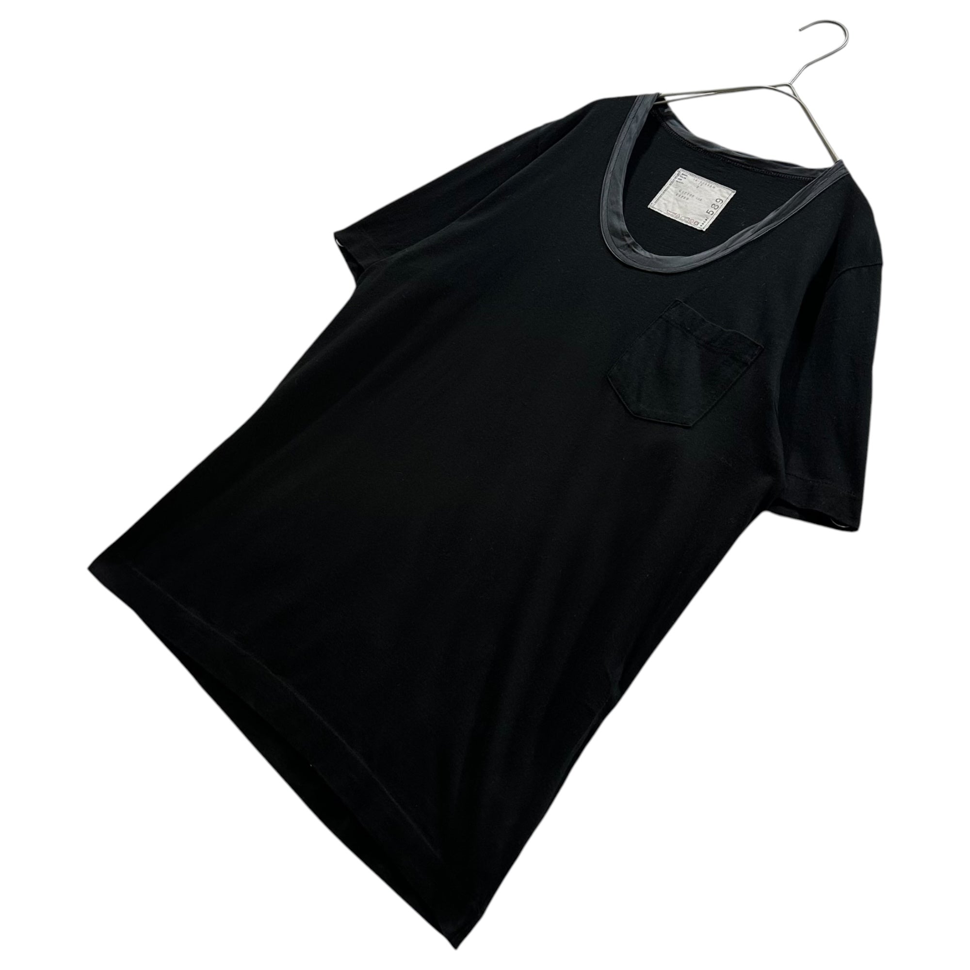 sacai(サカイ) 2014SS Mixed-Fabric Crew-Neck T-Shirt 異素材切替 クルーネック Tシャツ 14-00589M 2(M程度) ブラック