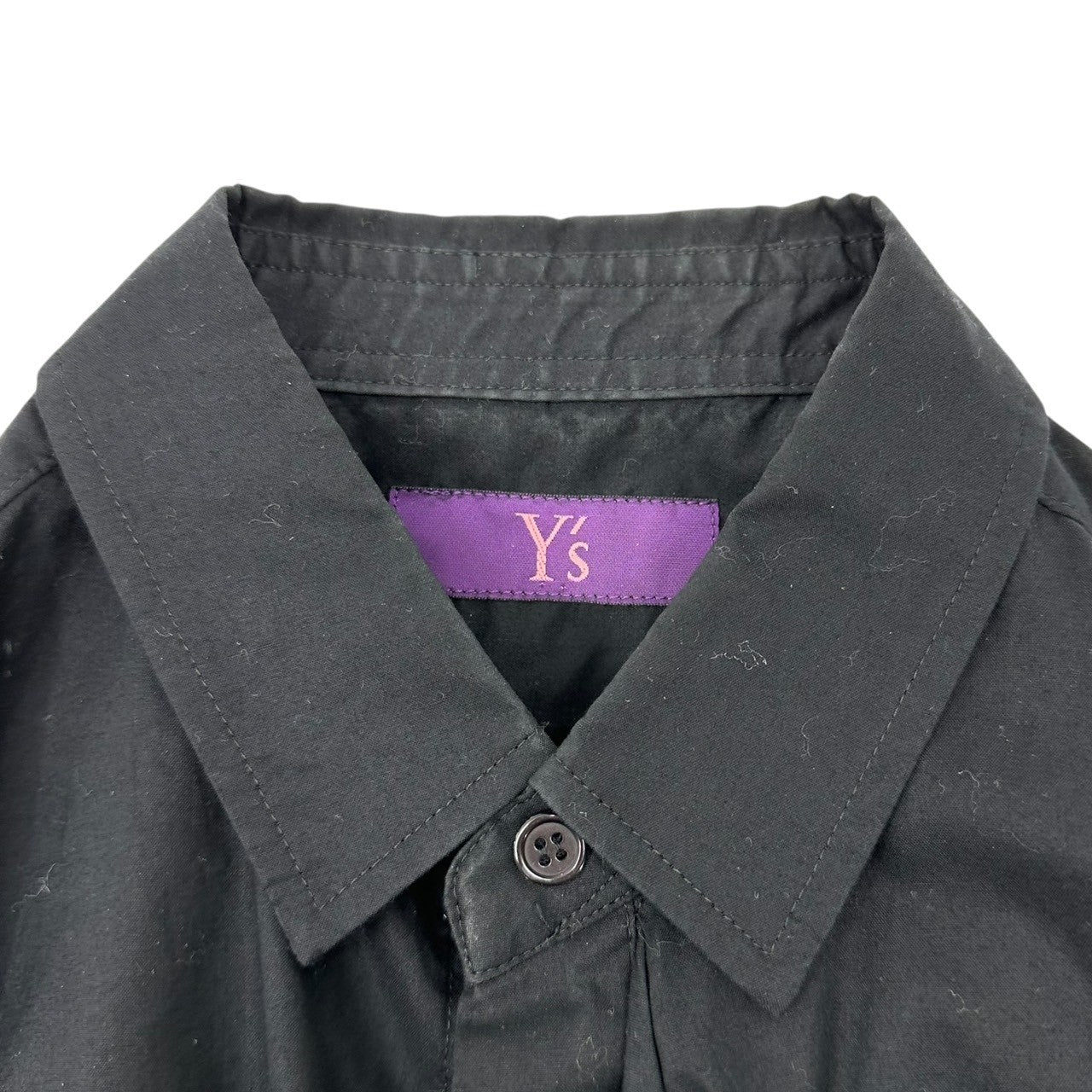 Y's PINK(ワイズ ピンク) 11SS Bow tie design regular collar cotton long sleeves shirt ボウタイデザイン レギュラーカラー コットン 長袖 シャツ YG-B22-001 2(M程度) ブラック