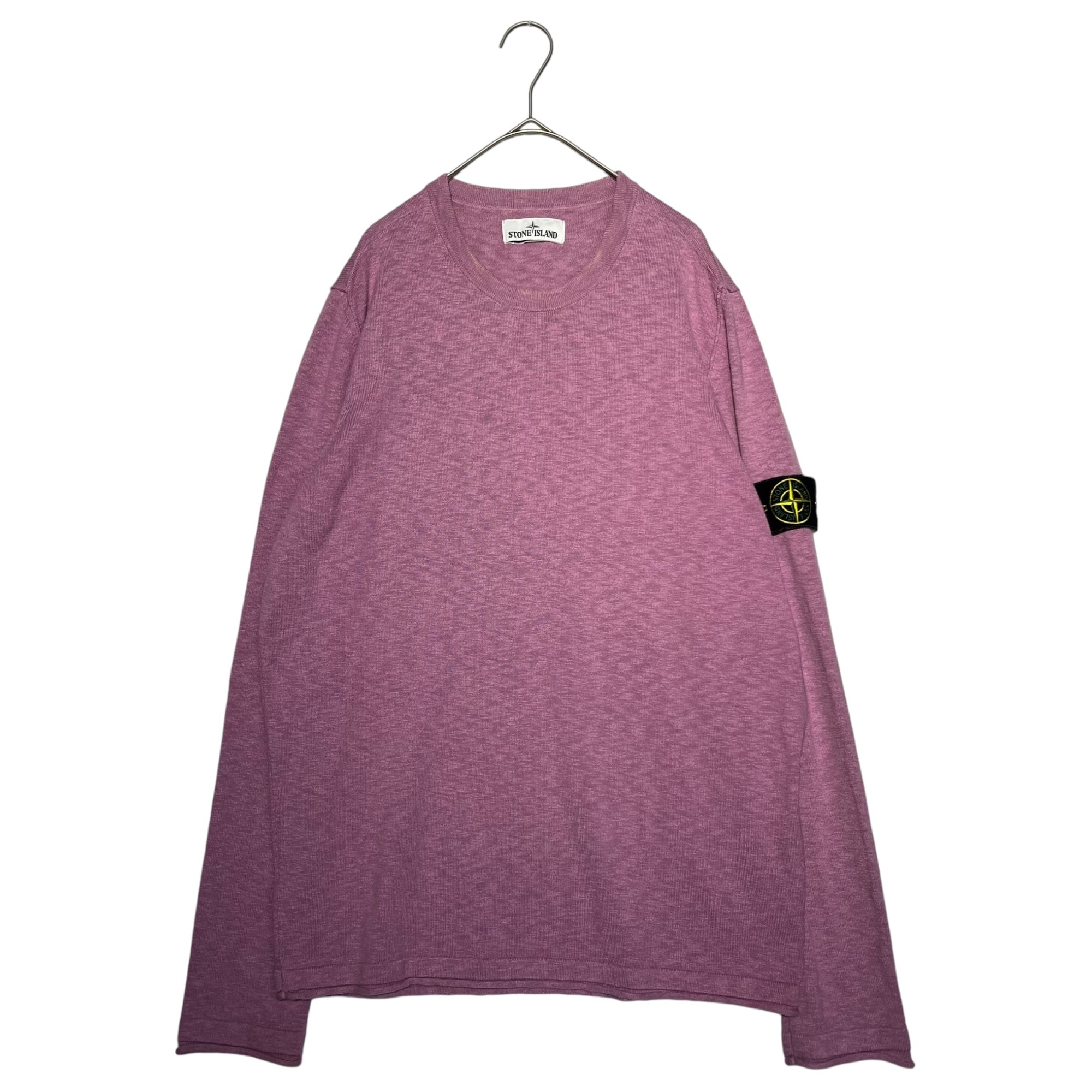 STONE ISLAND(ストーンアイランド) 20SS Crew neck cotton nylon knit クルーネック コットン ナイロン ニット 7215502B0 L パープル