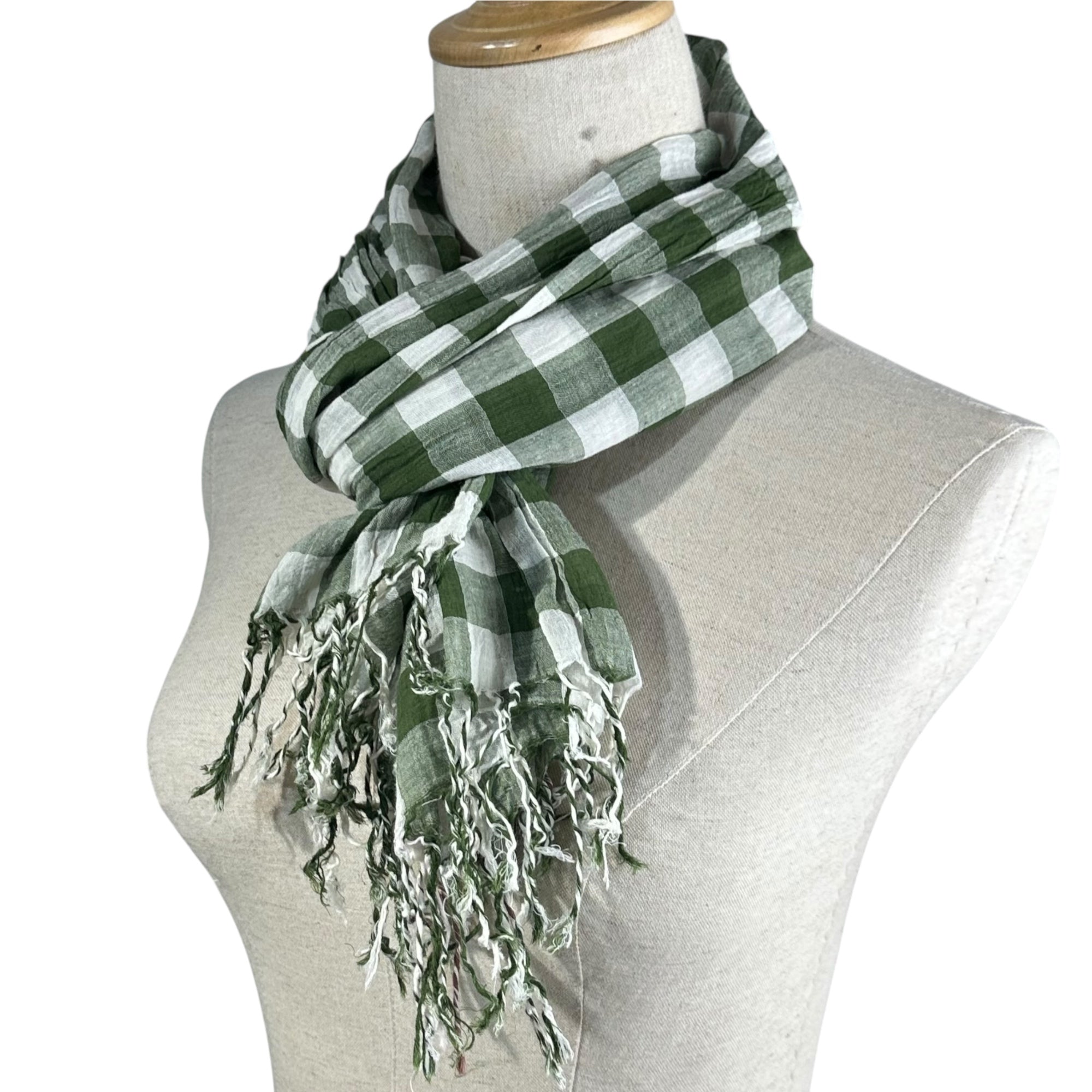 tricot COMME des GARCONS(トリココムデギャルソン) Check Stole チェック ストール グリーン