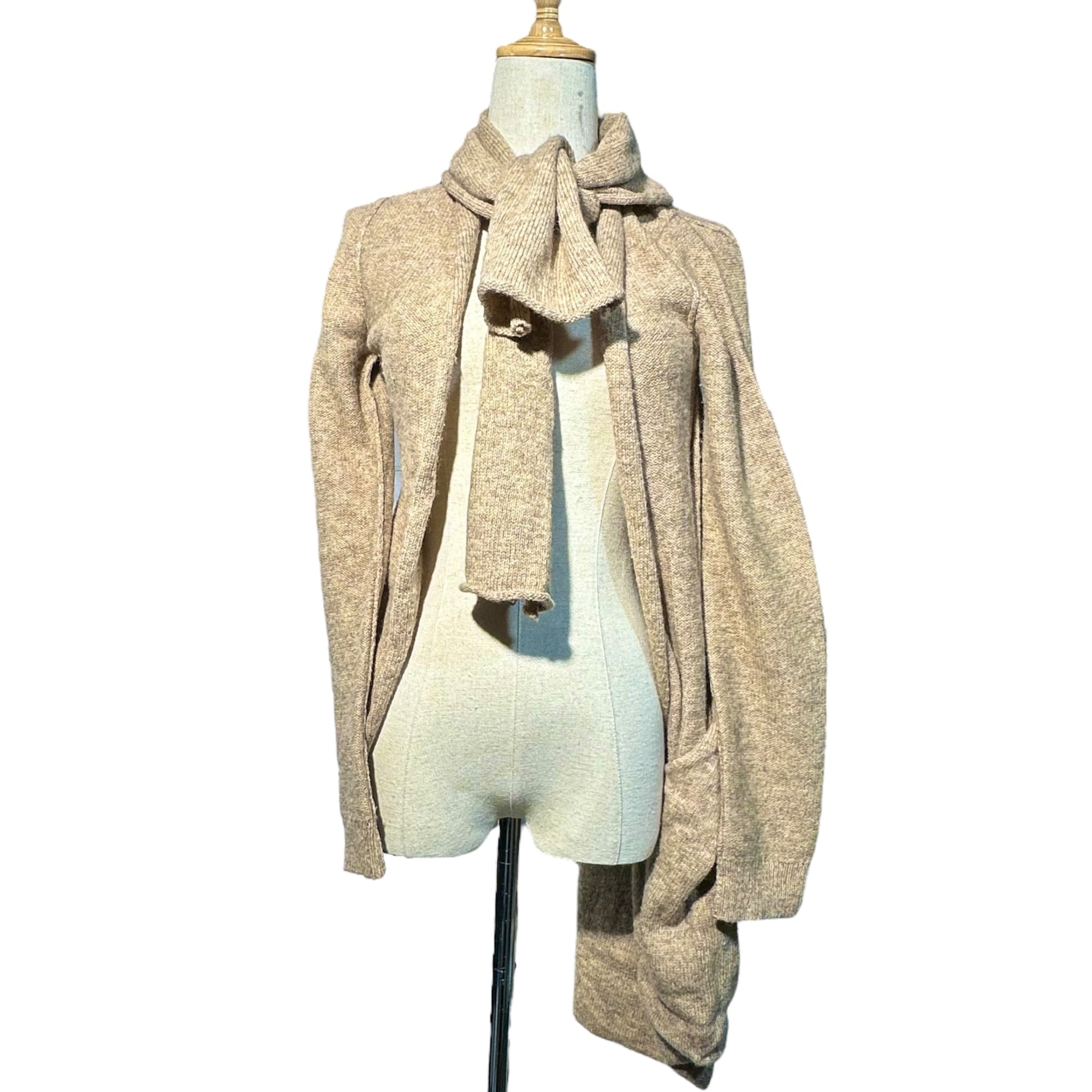 Y's(ワイズ) Buttonless modified knit cardigan ボタンレス 変形 ニット カーディガン YV-K06-173 3(L程度) ベージュ