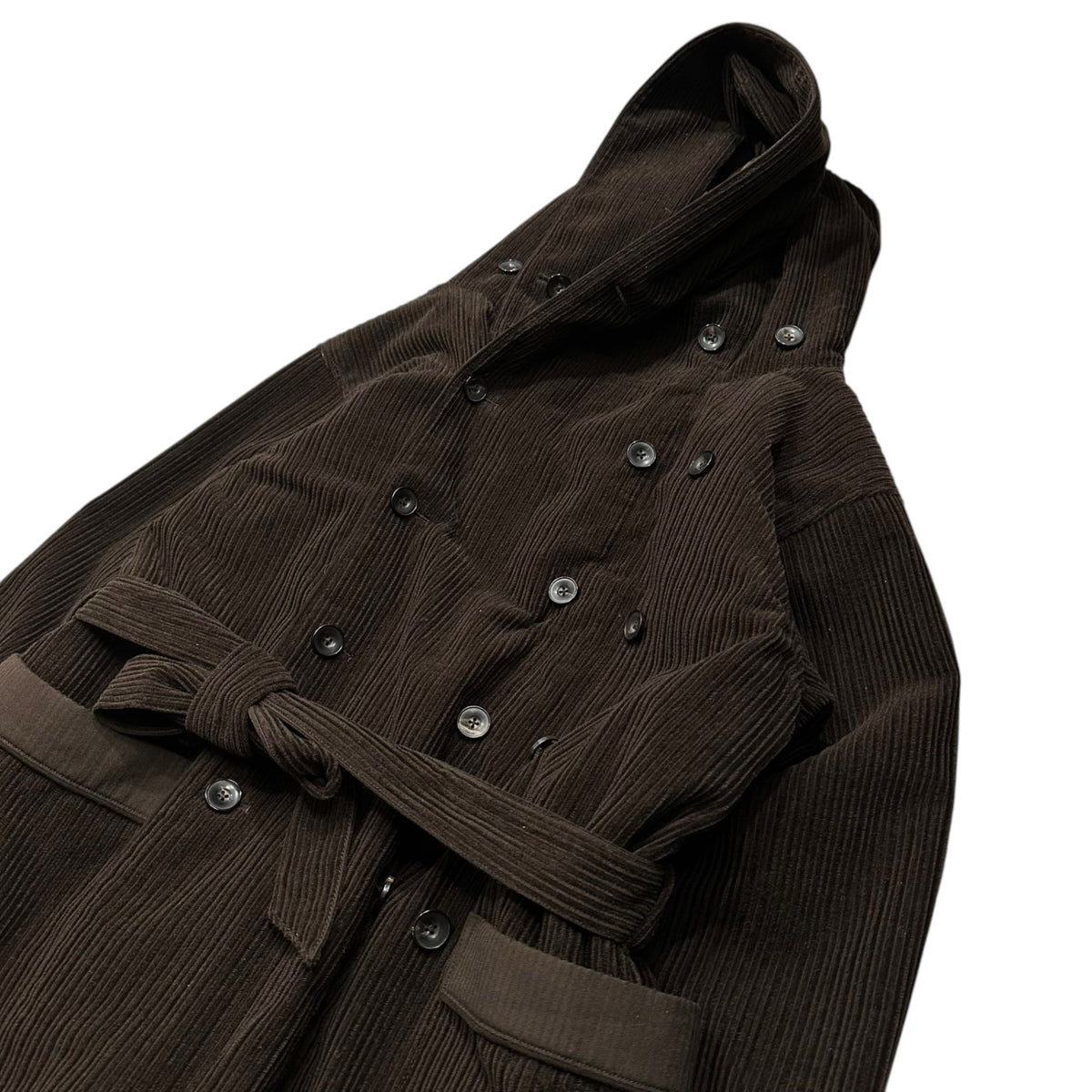 iroquois(イロコイ) 2017AW Wool-Corduroy Oversized Hooded Coat ウール コーデュロイ オーバーサイズ フーデッド コート 783204 2 ブラウン