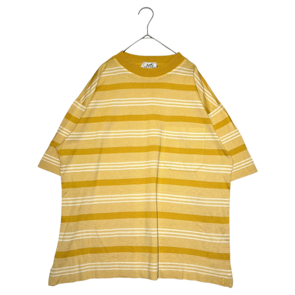 HERMES(エルメス) Pocket Striped S/S T-Shirt H 刺繍 ポケット 