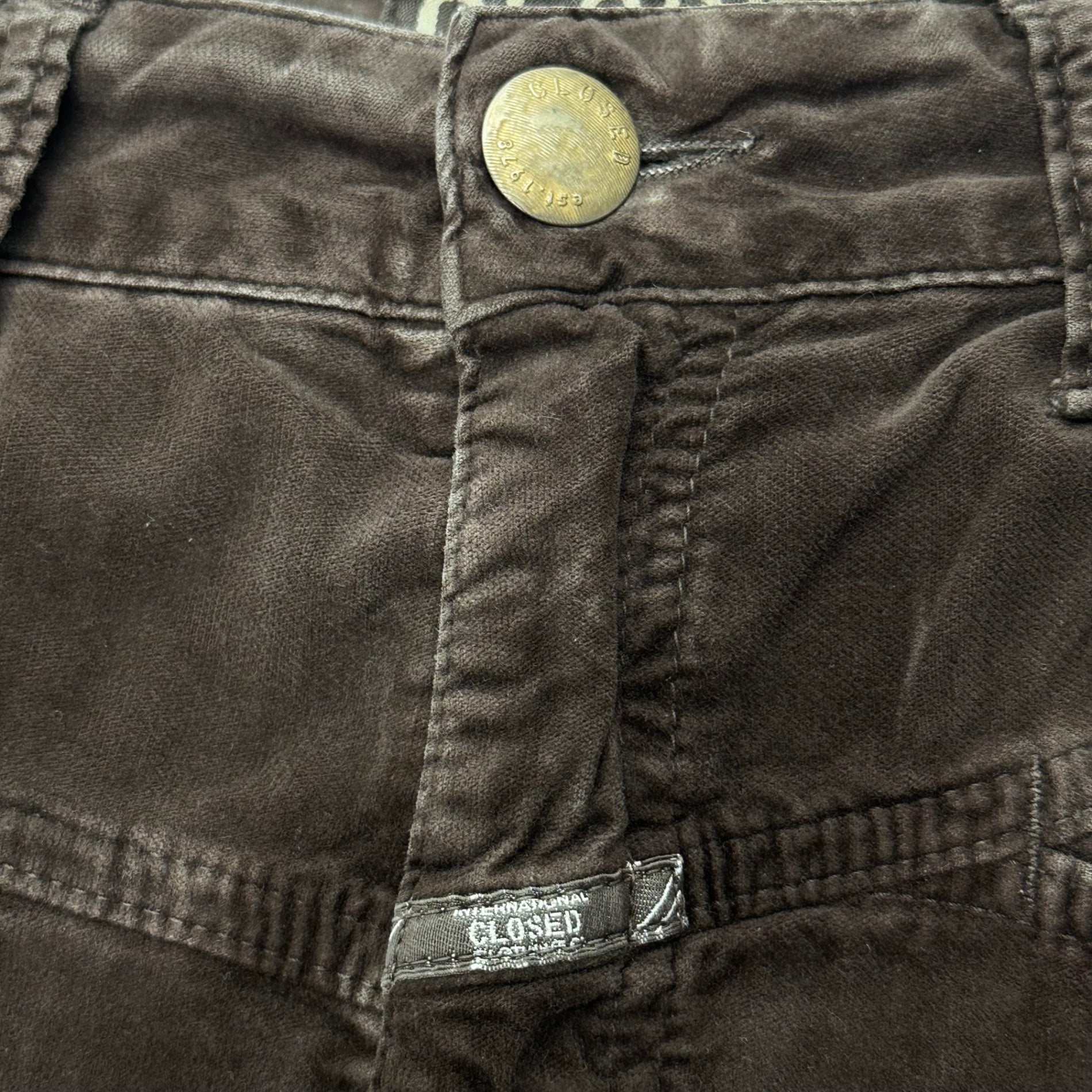 CLOSED(クローズド) 1980's Pedal Pusher Velour Pants ペダル プッシャー ベロア パンツ C88002 39M30 48(M) ブラウン Xポケット マリテ・バシェレリー/フランソワ・ジルボー 創設ブランド
