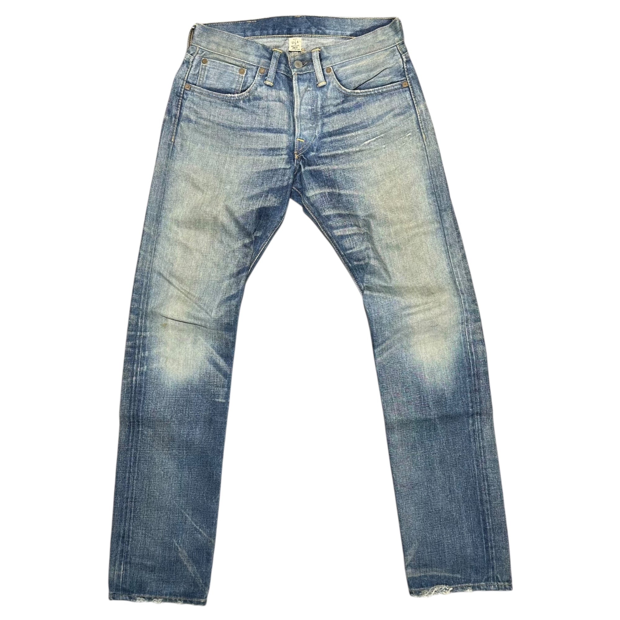 RRL(ダブルアールエル) LOW STRAIGHT JEANS ”SPRING CREEK 2”  ロー ストレート ジーンズ W28 L32 インディゴ ヴィンテージ加工 デニム パンツ