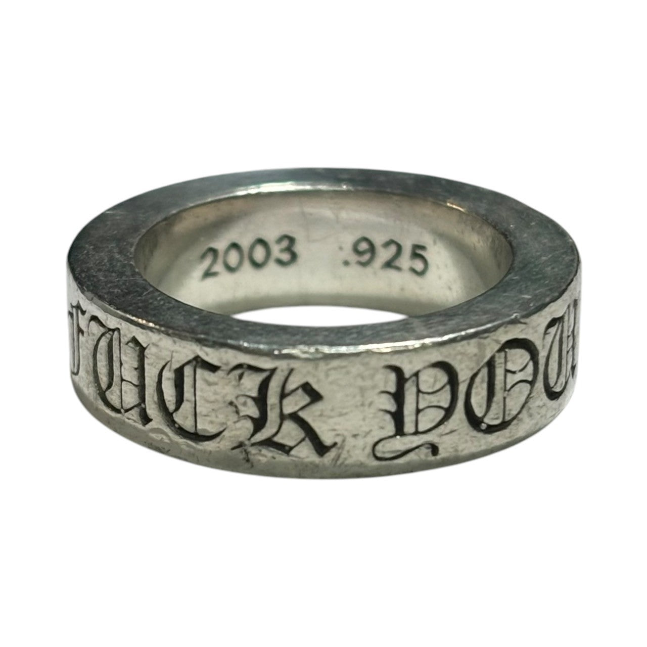 CHROME HEARTS(クロムハーツ) 6mm SPACER FUCKYOU RING スペーサー リング silver 925 9号 重さ：10.2g シルバー