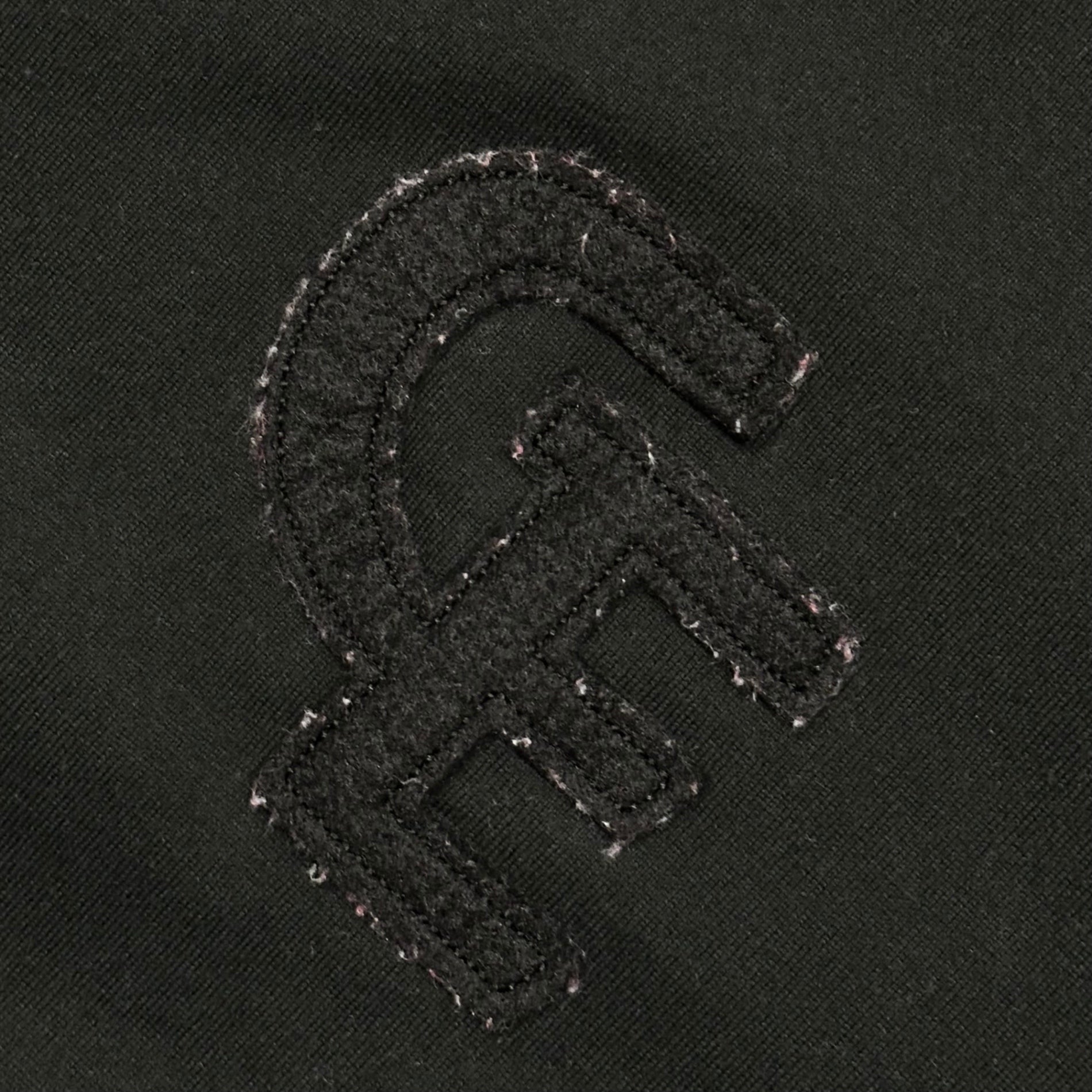 GOODENOUGH(グッドイナフ) 2015's Felt Logo S/S T-Shirt フェルト ロゴ 半袖 Tシャツ L ブラック×ホワイト