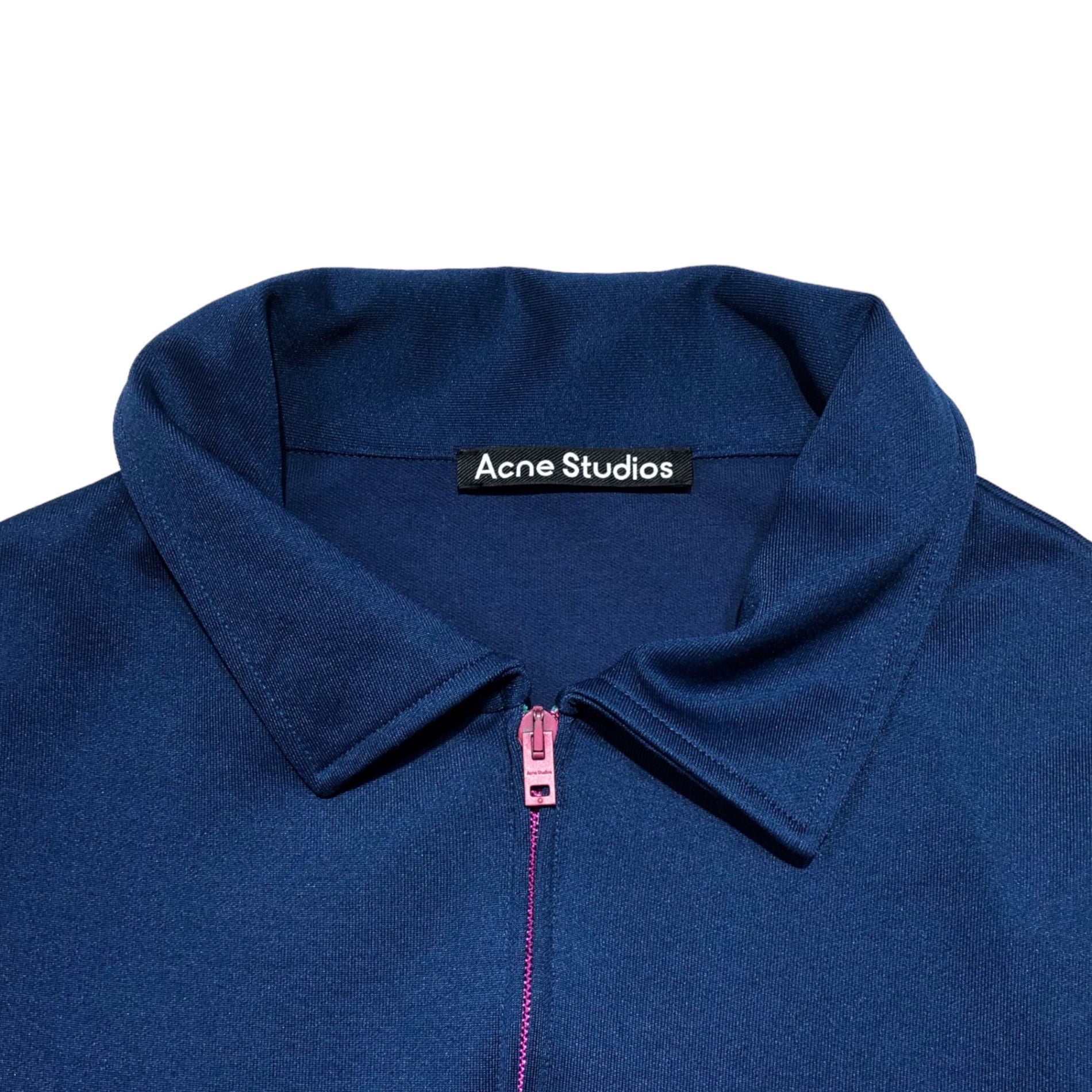 Acne Studios(アクネストゥディオズ) Tech jersey zippered sweater ジャージ トラッカー ジャケット  FA-UX-SWEA000137 CI0118 L ブルー ブルゾン トラック