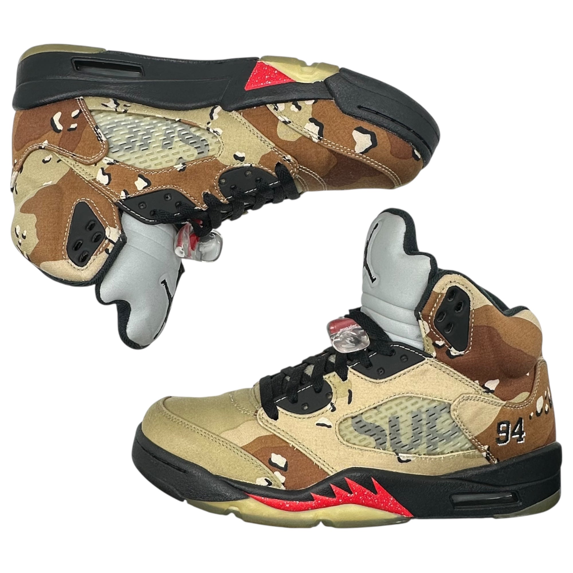 NIKE×SUPREME(ナイキ×シュプリーム) Air Jordan 5 Retro "Desert Camo" エア ジョーダン 5 デザートカモ 824371-201 27cm ベージュ スニーカー コラボ