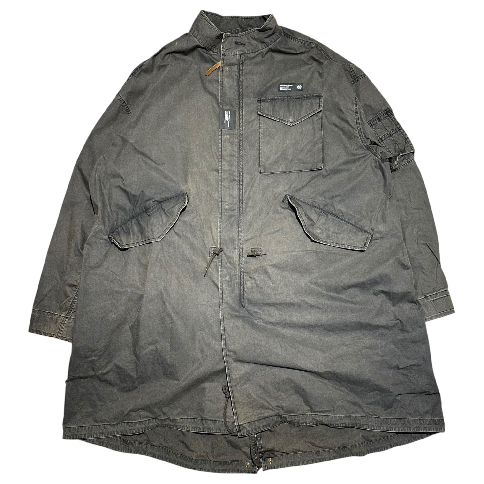 NEIGHBORHOOD(ネイバーフッド) 25SS FADED FIELD COAT - TIME AFTER TIME フェード 加工 フィールド コート 251SZNH-JKM05 L ブラック ミリタリー ジャケット