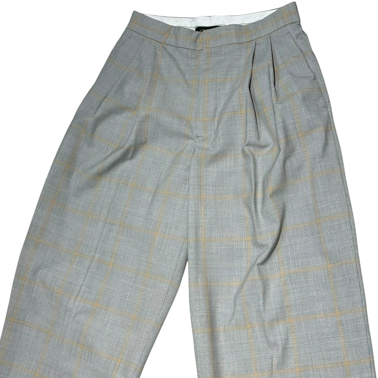 Drawer(ドゥロワー) D MS2 P/W GLNCHK TUCK PT グレンチェック タック パンツ 6515-236-1101 36(S程度) グレー