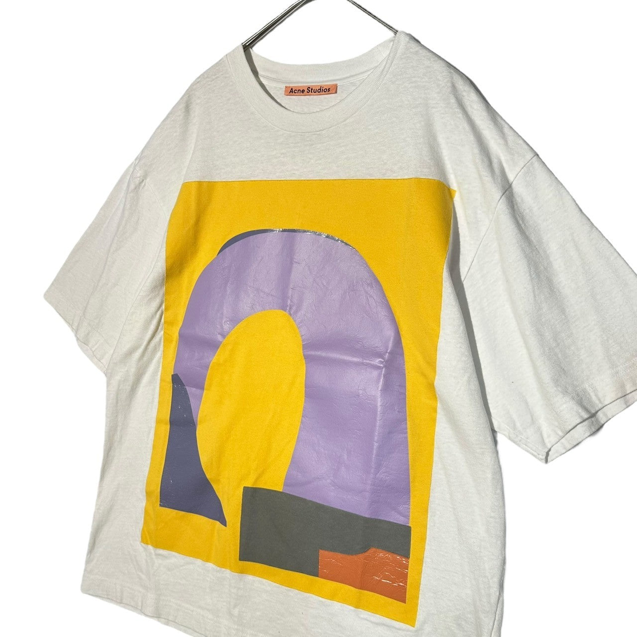 Acne Studios(アクネストゥディオズ) Fabric Patchwork Oversized T-Shirt ファブリック パッチワーク オーバーサイズ Tシャツ SP-UX-TSHI000018 XS ホワイト