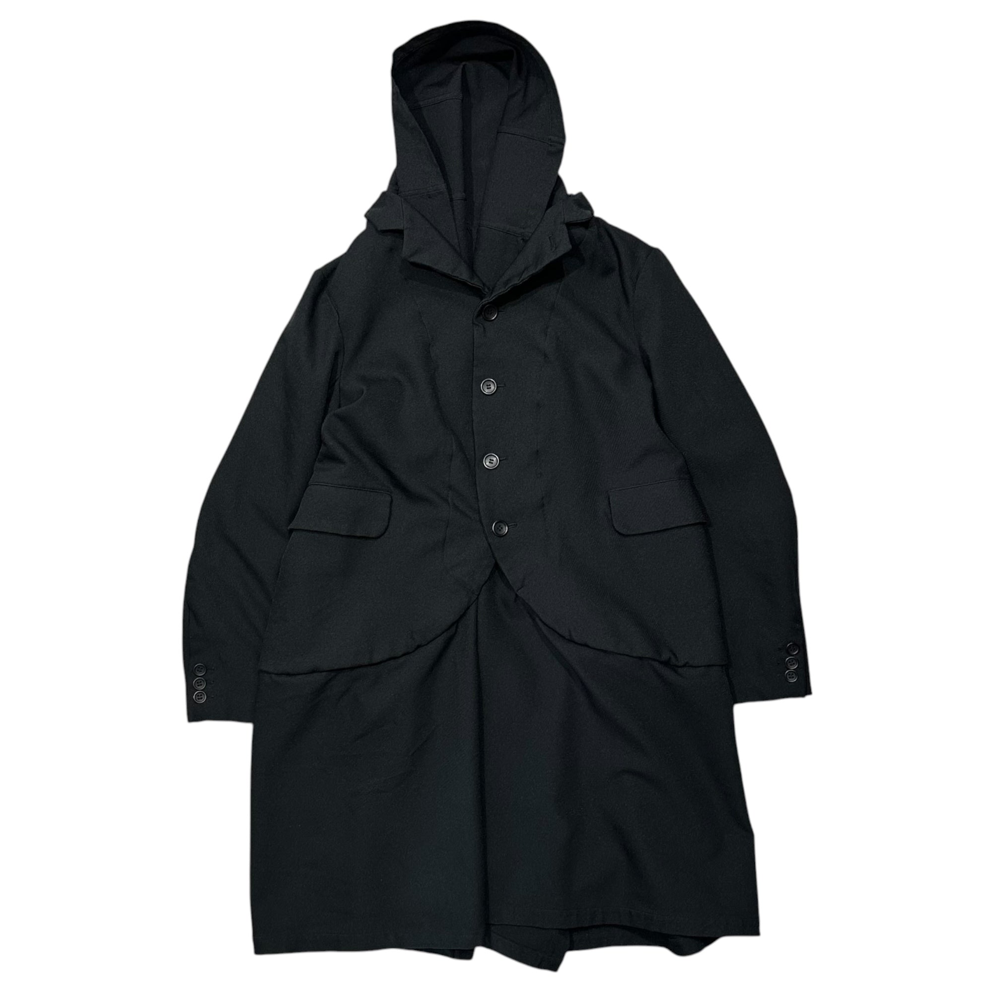 BLACK COMME des GARCONS(ブラックコムデギャルソン) 2013AW Esther Docking Long Coat エステル ドッキング ロング コート 1L-J026 S ブラック AD2013 ユニセックス