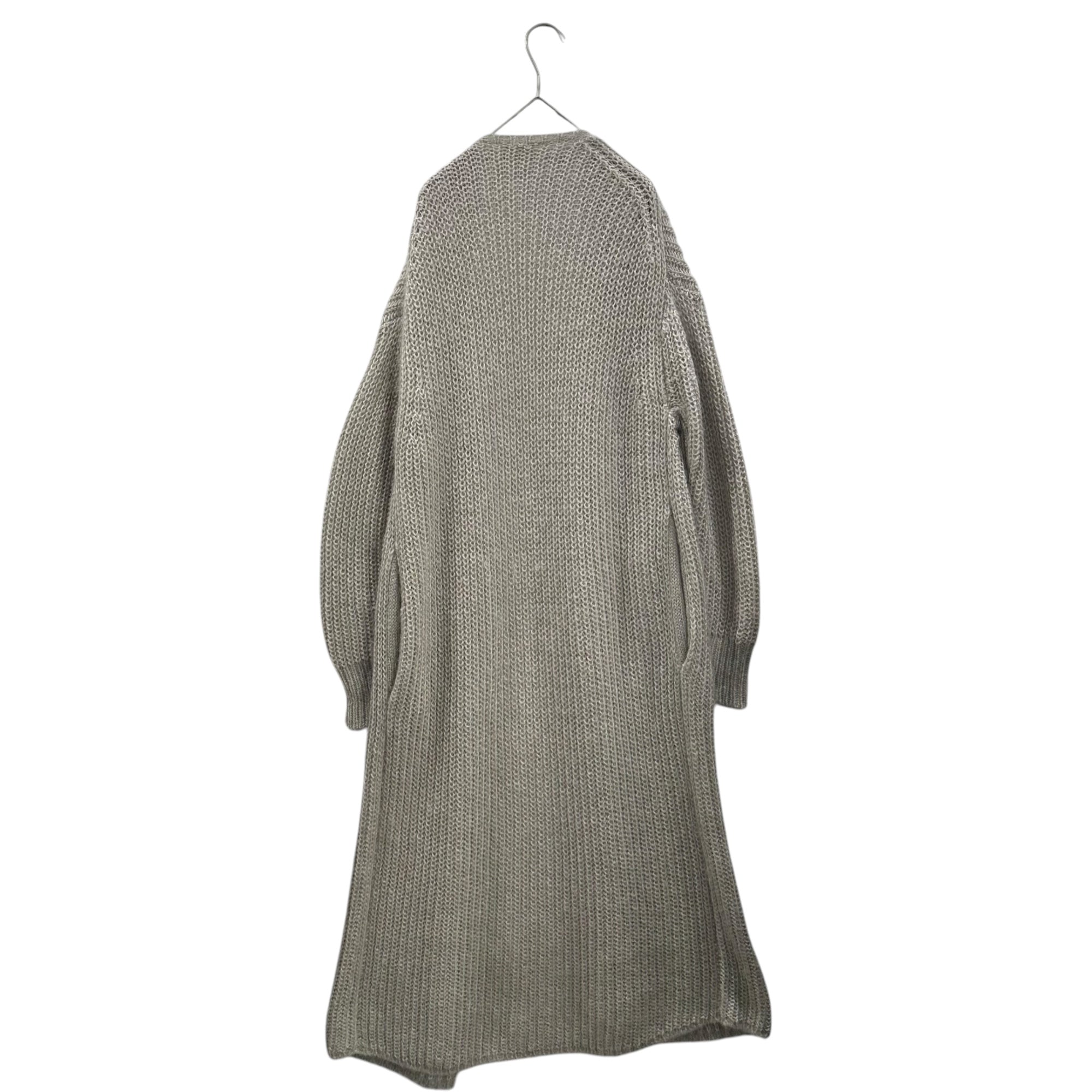 CHANEL(シャネル) 2004AW Silk Rayon Super Long Cardigan シルク レーヨン スーパー ロング カーディガン P23893W03364 38 ライトグレー 04A ニット