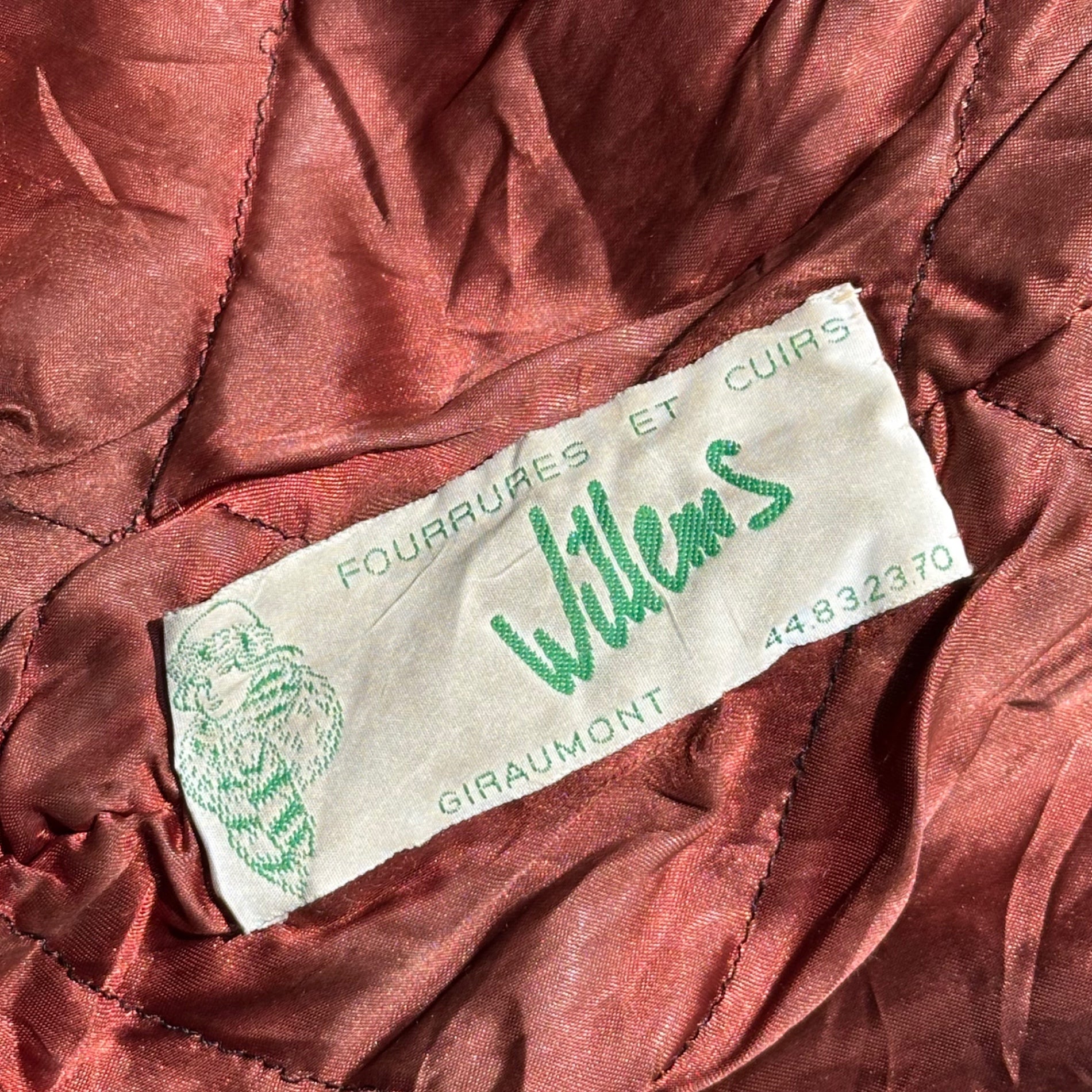 FRENCH VINTAGE(フランスヴィンテージ) Willems  G-1 Leather Jacket フライト レザー ジャケット ML程度 ブラウン ムートン