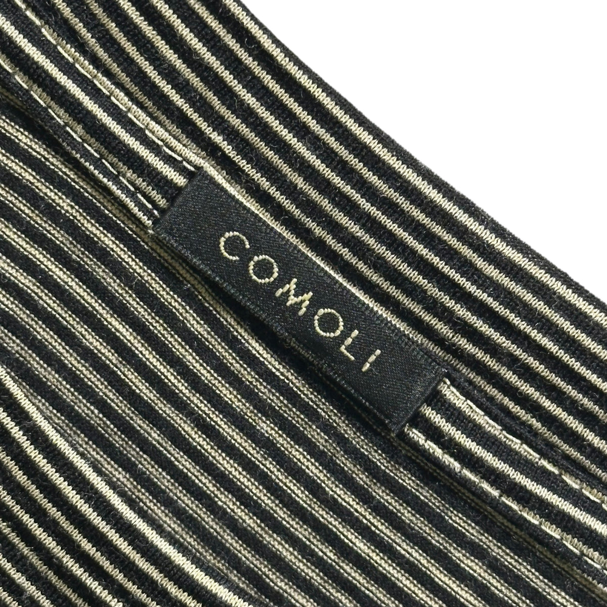 COMOLI(コモリ) 2024SS summer wool S/S T-shirt サマーウール 半袖 Tシャツ Z01-05023 2 ボーダー