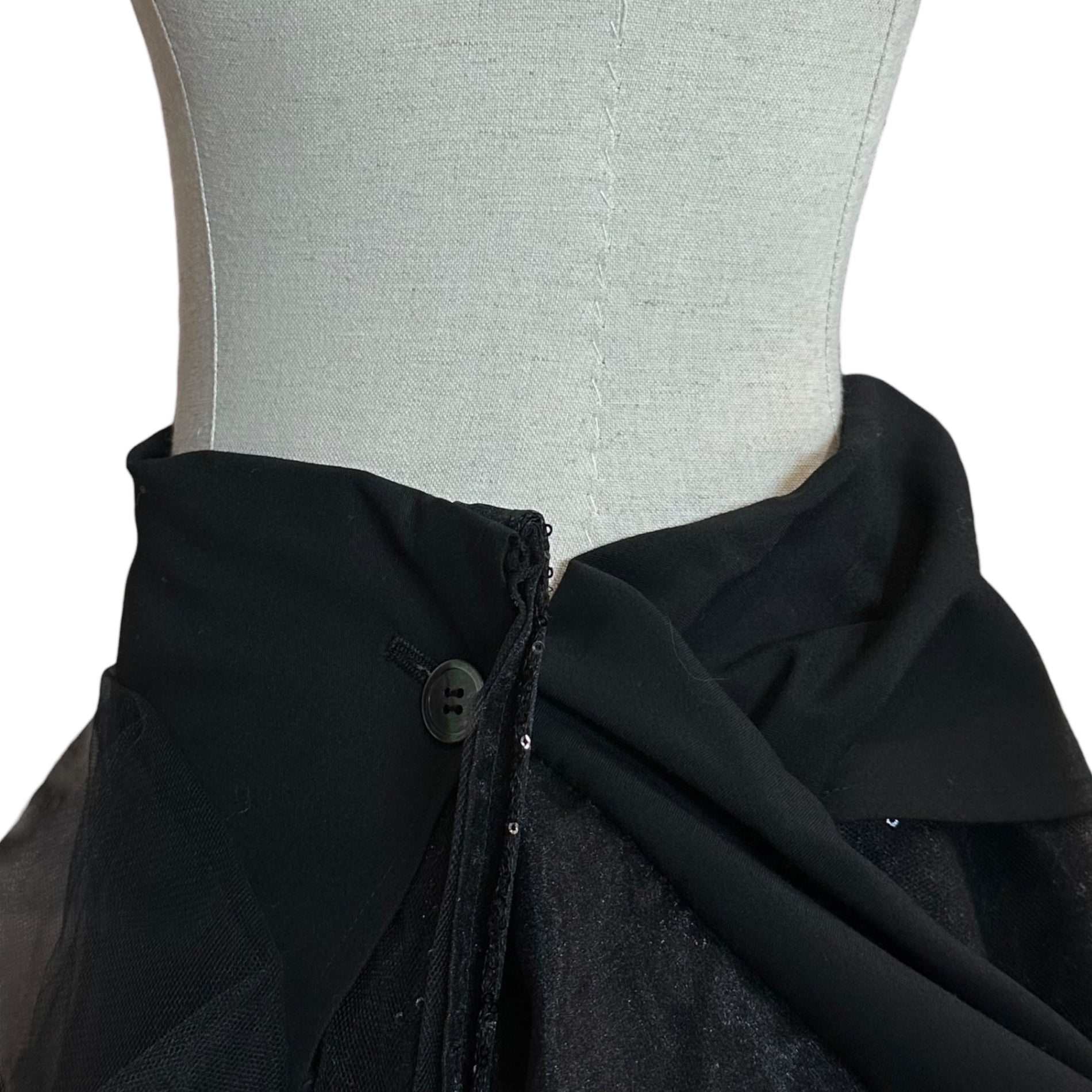 COMME des GARCONS JUNYA WATANABE(コムデギャルソンジュンヤワタナベ) 14AW Sequin-embellished tulle layered skirt スパンコール装飾 チュール レイヤード スカート JN-S014 S ブラック AD2014