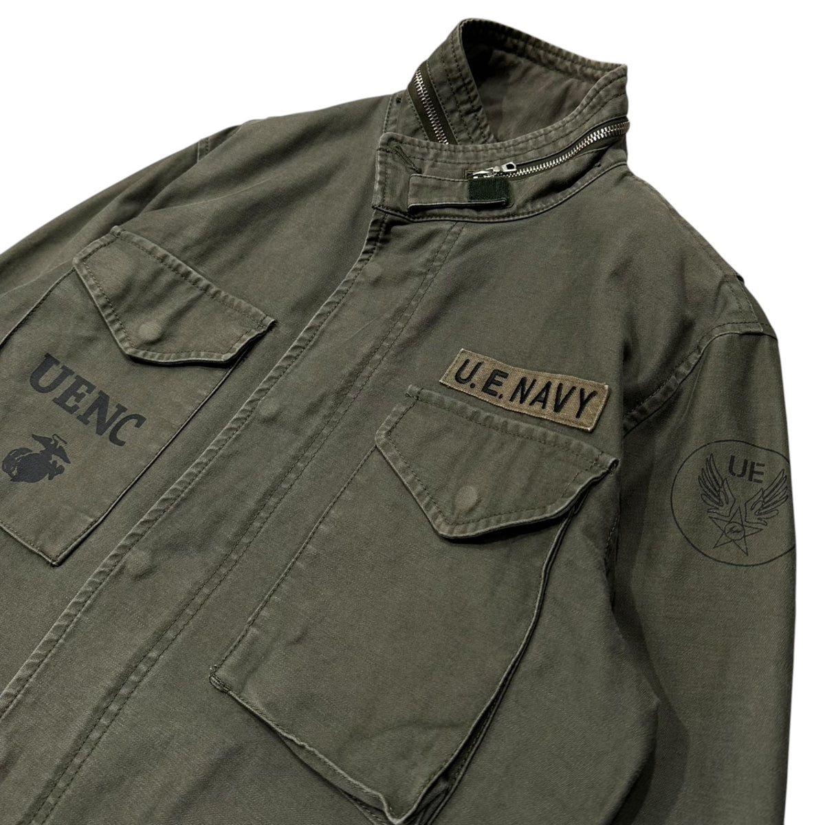 uniform experiment(ユニフォームエクスペリメント) 2010SS US Navy Homage Jacket 軍 オマージュ ジャケット UE-101032 M セージグリーン ミリタリー