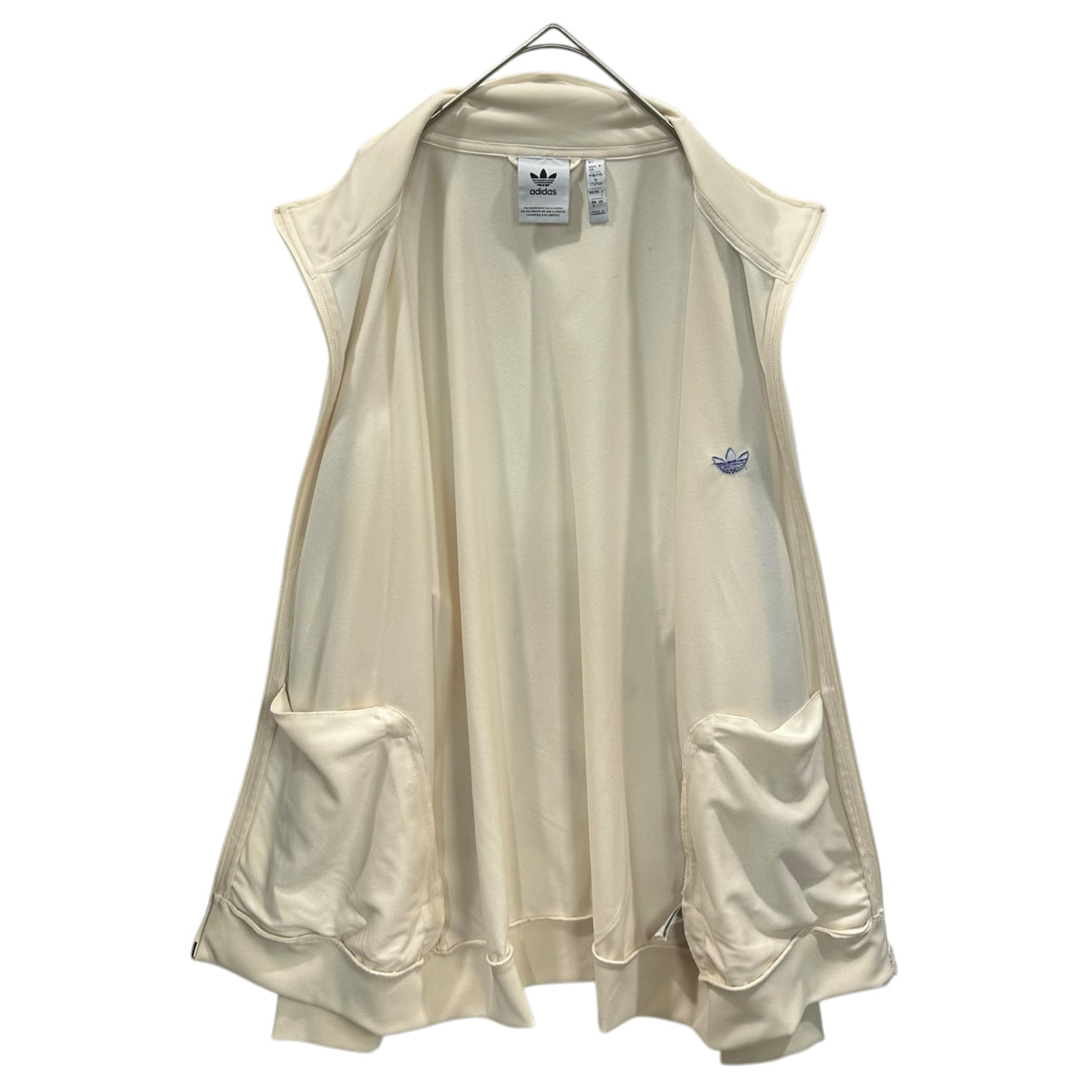 adidas(アディダス) Track Jacket Gender Neutral トラック ジャケット JD5269 L アイボリー×パープル ジャージ