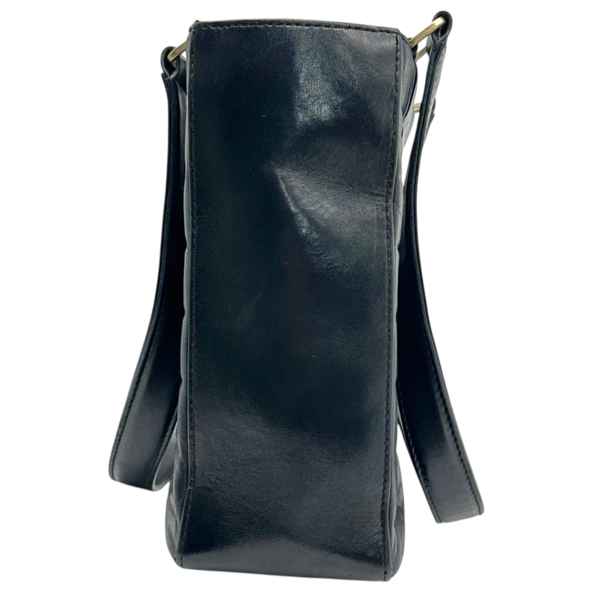 CHANEL(シャネル) 02's Vintage Chocolate Bar Stitch Lamb Leather Hand Tote Bag ヴィンテージ チョコバー ステッチ ラムレザー ハンド トートバッグ ブラック 7番台 7桁 2002年
