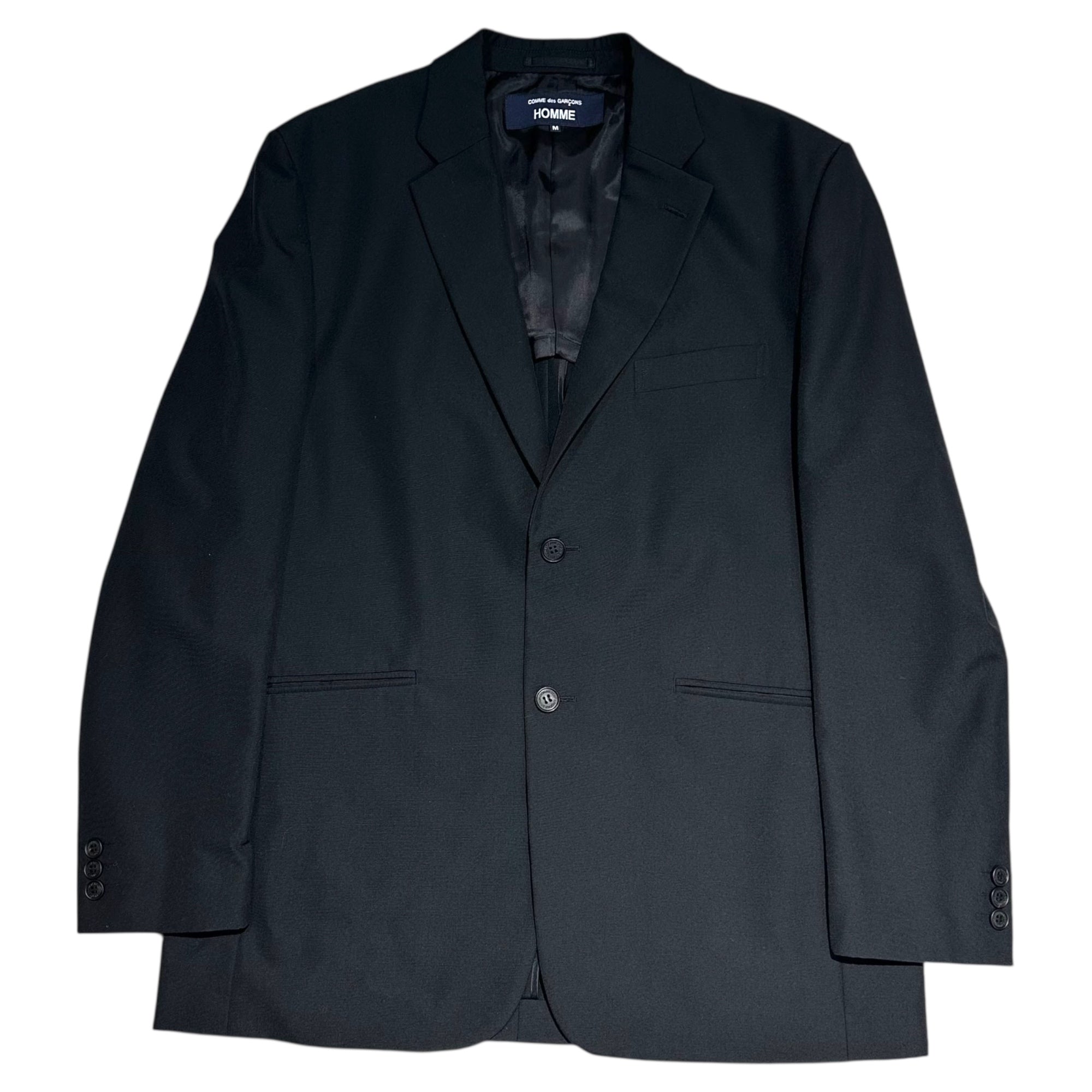 COMME des GARCONS HOMME(コムデギャルソンオム) 25SS Wool gabardine 2B tailored jacket ウールギャバジン テーラード ジャケット HO-J009 M ブラック AD2024