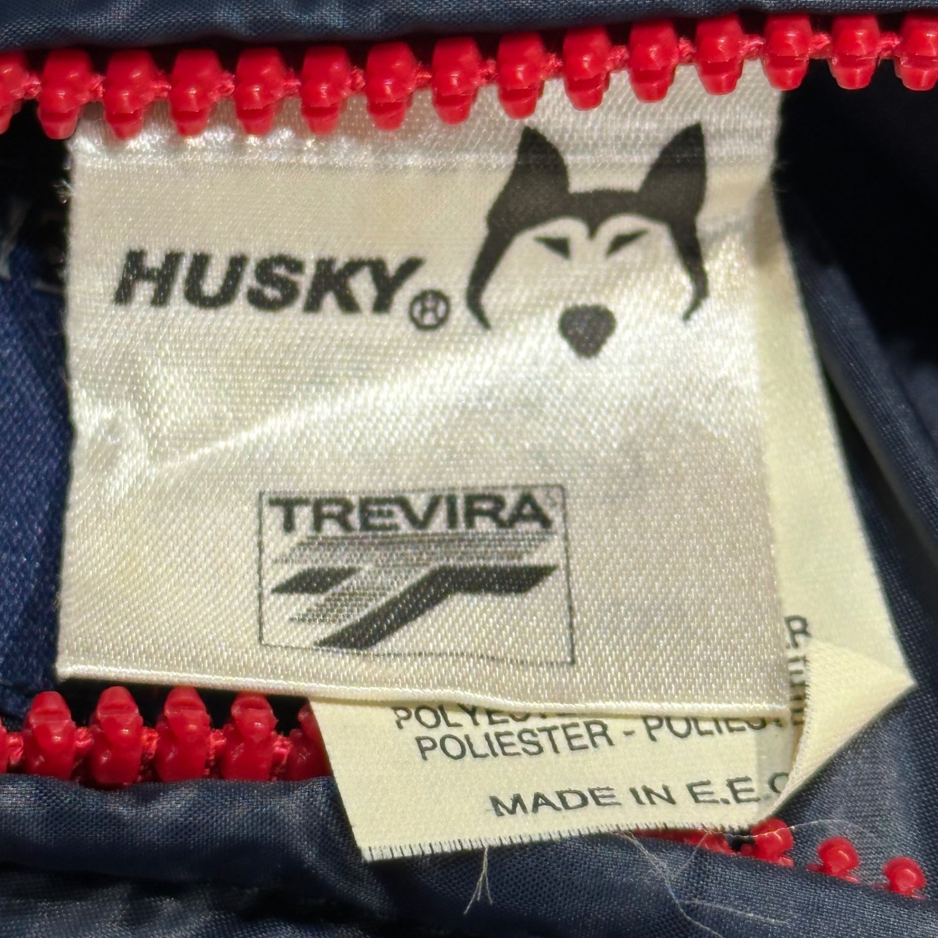 MONCLER(モンクレール) Fleece Reversible Logo Patch Decorative Zip-Up Jacket フリース リバーシブル ロゴワッペン 装飾 ジップアップ ジャケット M ネイビー×レッド HUSKY OLD