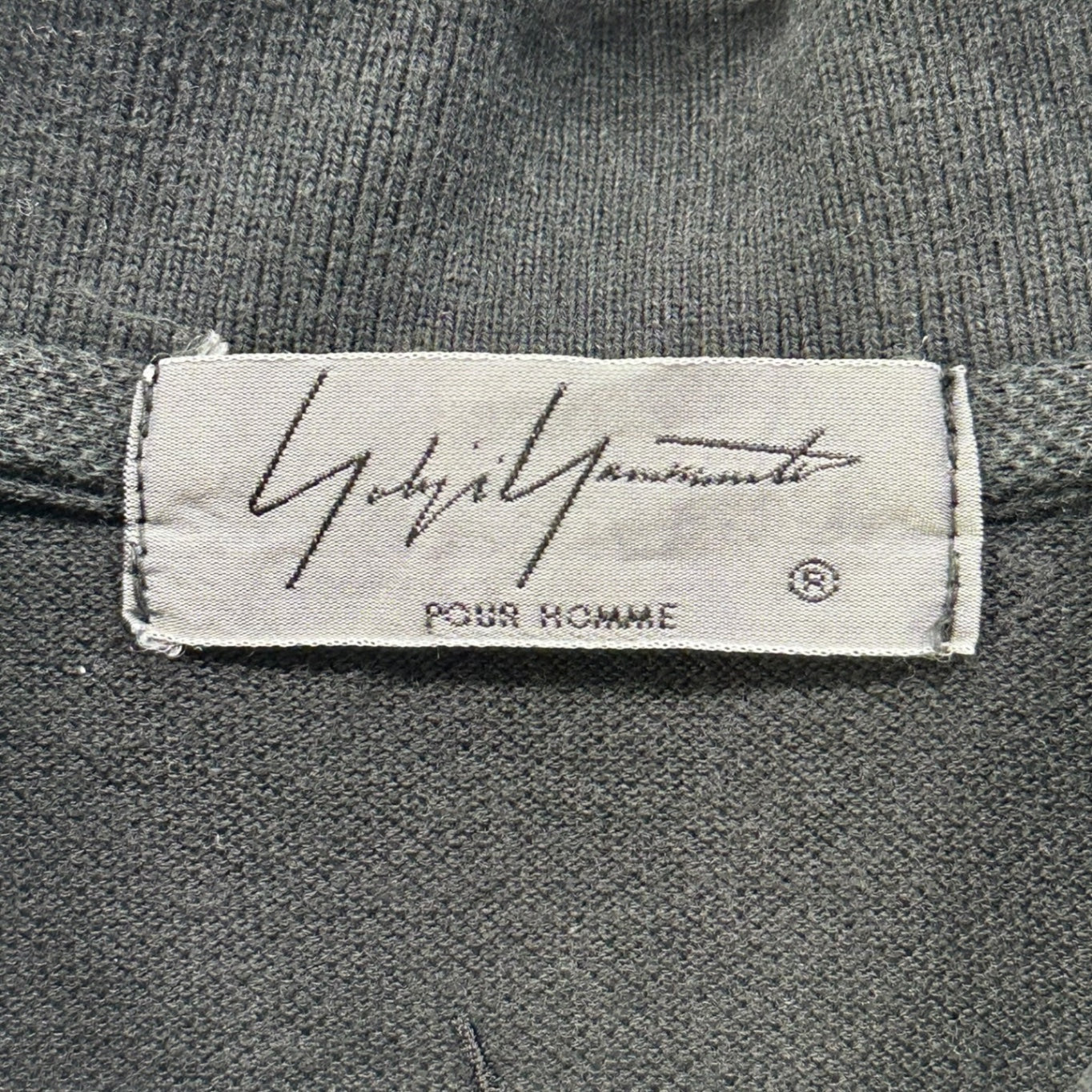 YOHJI YAMAMOTO POUR HOMME(ヨウジヤマモトプールオム) 19SS Back Logo Polo Shirt バック ロゴ 鹿の子 ポロシャツ HH-T70-550 4(L程度) ブラック 半袖