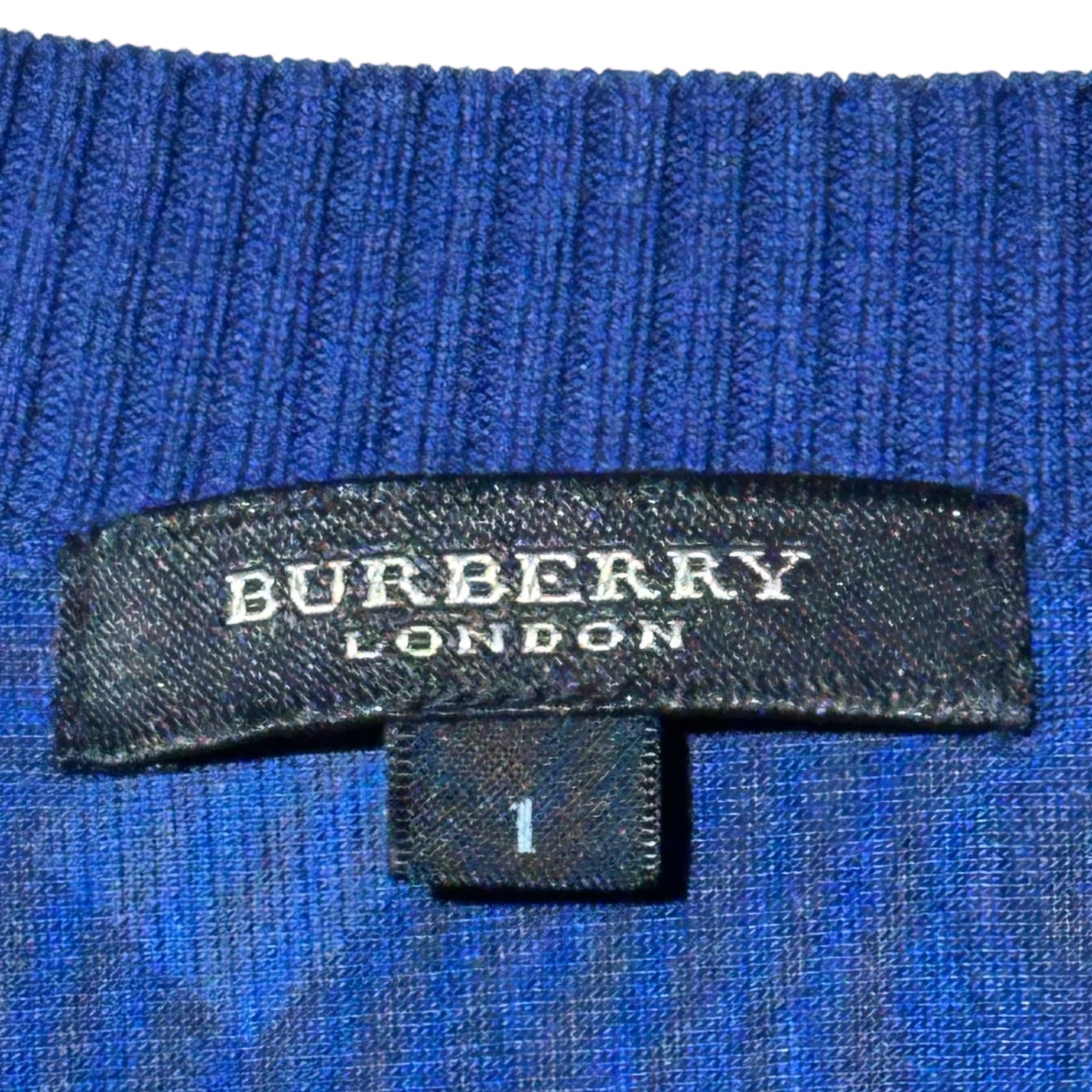 BURBERRY LONDON(バーバリーロンドン) Rayon Cotton Long-Sleeve Button-Up Cardigan レーヨン コットン 長袖 ボタン カーディガン B1N52-131-26 1(S程度) ブルー 裏地 ノヴァチェック