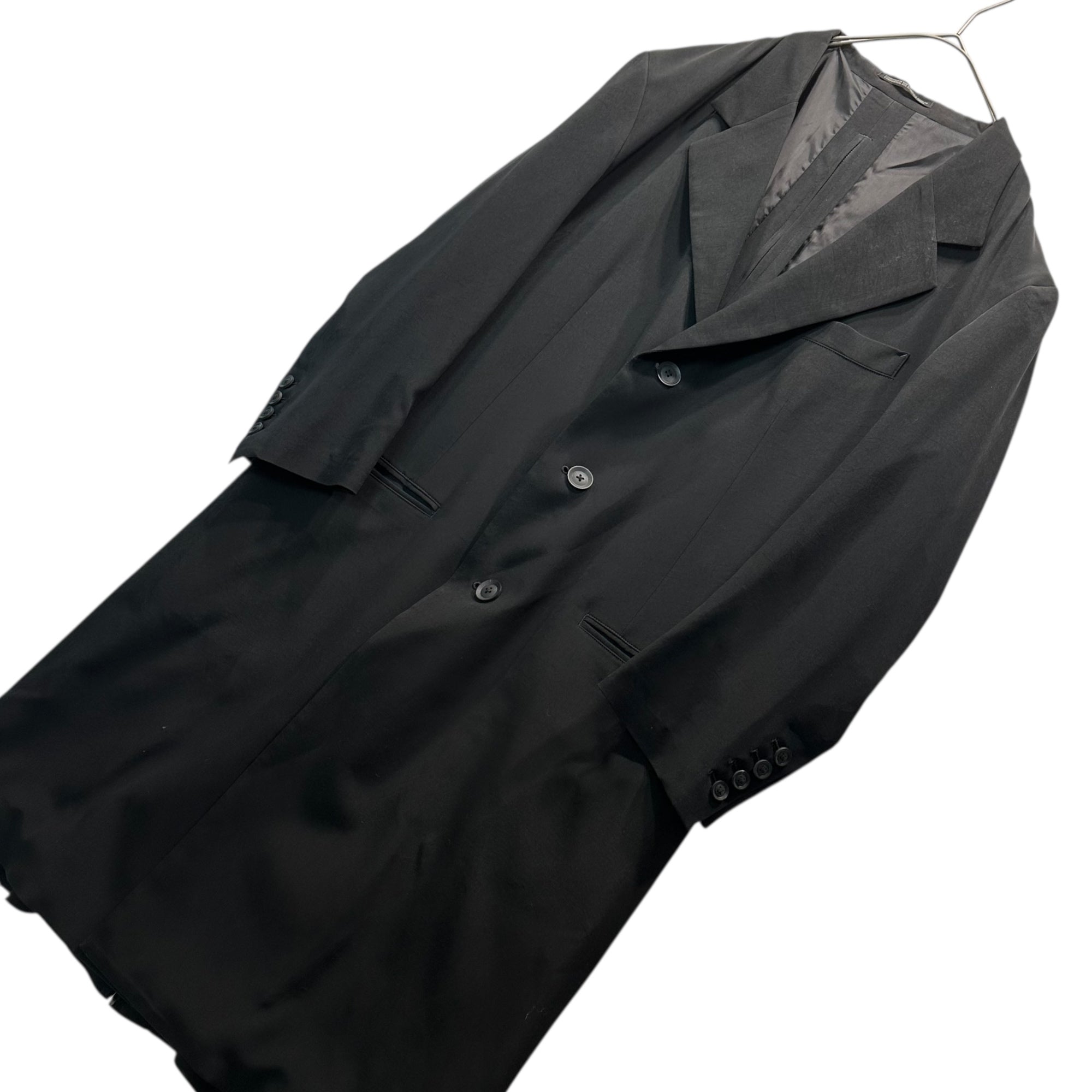 YOHJI YAMAMOTO POUR HOMME(ヨウジヤマモトプールオム) 25SS TA TUXEDO BACK CENTER FASTENER JACKET タキシード バック センター ファスナー ジャケット HP-J35-500 2(M程度) ブラック 参考定価176,000円(税込)
