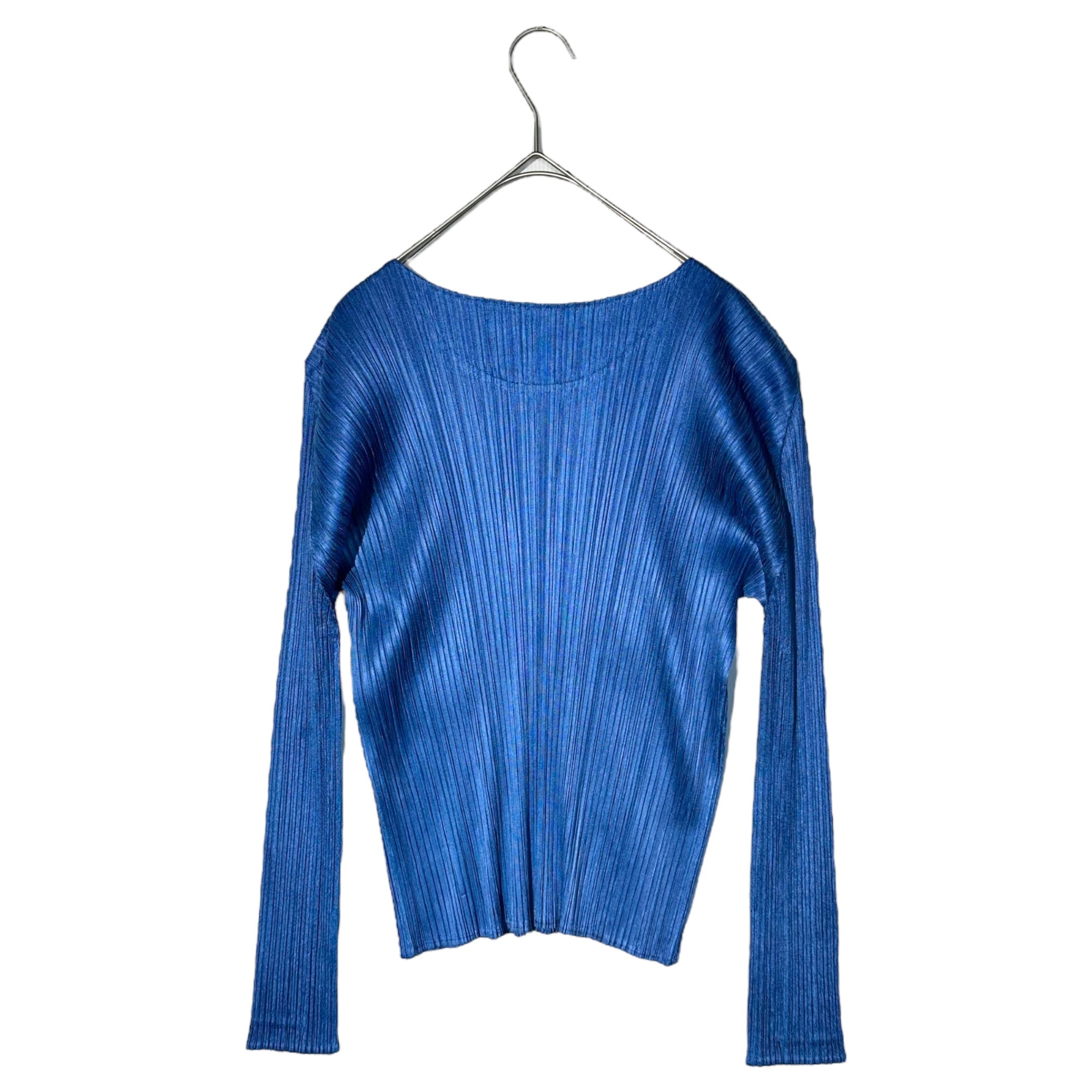 PLEATS PLEASE(プリーツプリーズ) Long Sleeve Pleated Pullover Cut and Sewn 長袖 プリーツ プルオーバー カットソー PP83-JK682 3(L程度) ブルー