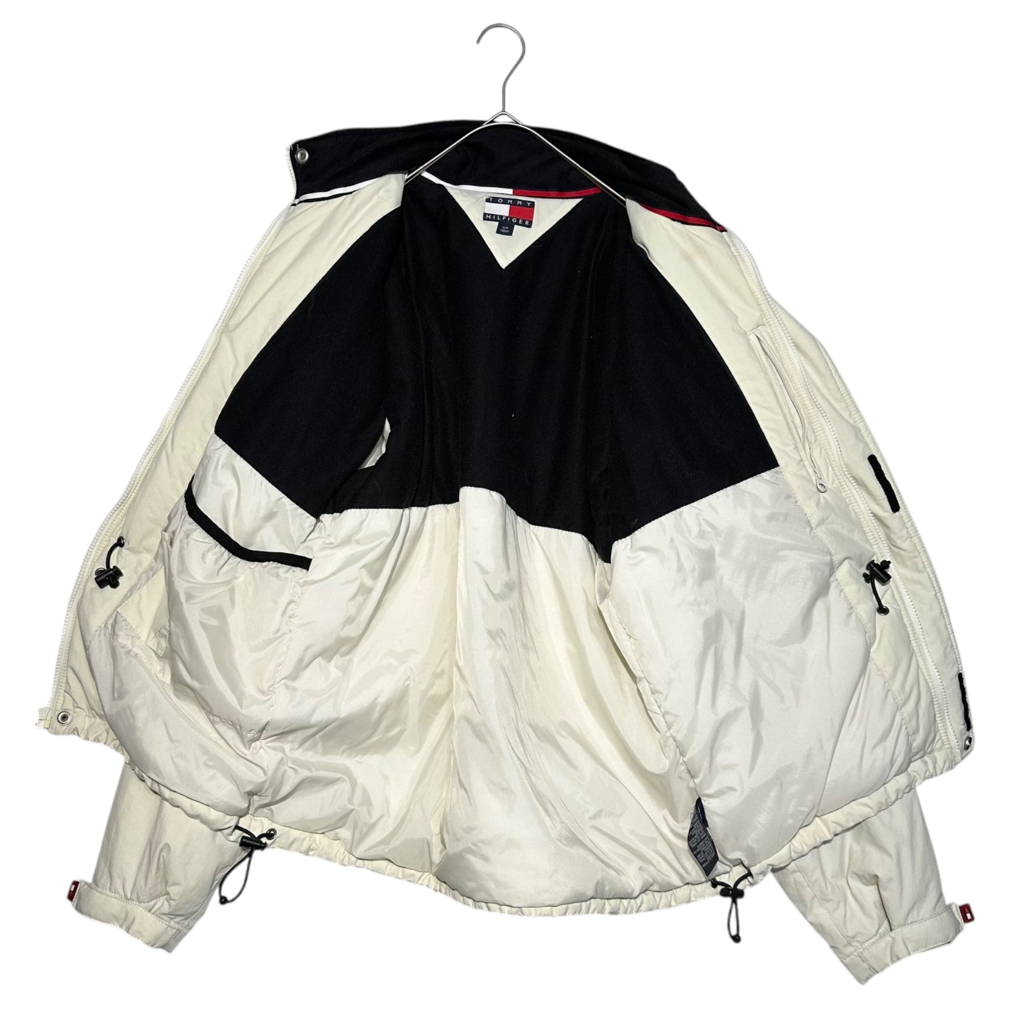 TOMMY HILFIGER(トミーヒルフィガー) 05AW Multi-pocket tech padded nylon jacket マルチポケット テック 中綿 ナイロン ジャケット Y2K 0349037 S オフホワイト