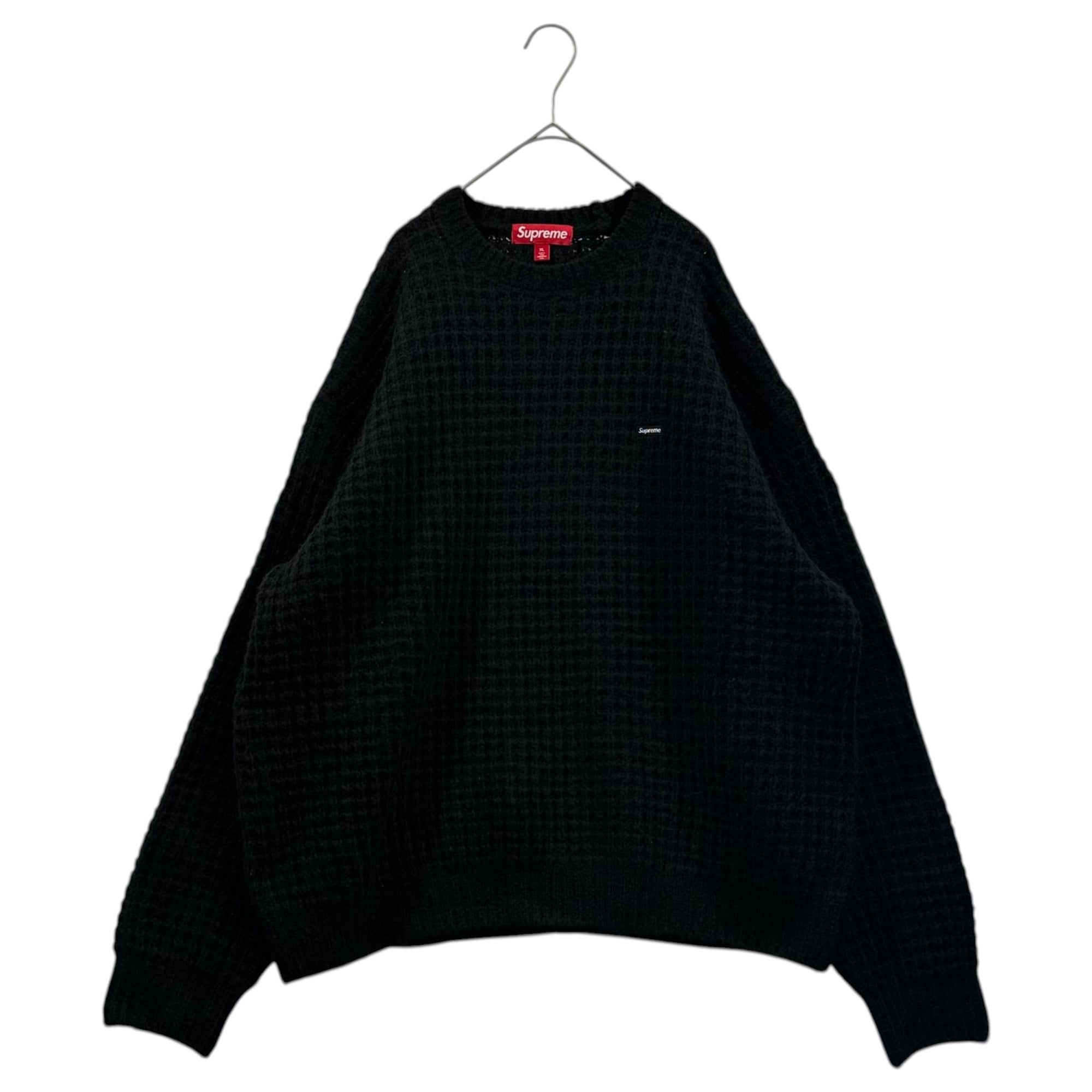 SUPREME(シュプリーム) 25AW SMALL BOX WAFFLE SWEATER スモール ボックス ワッフル セーター XL ブラック 25FW ロゴ ニット