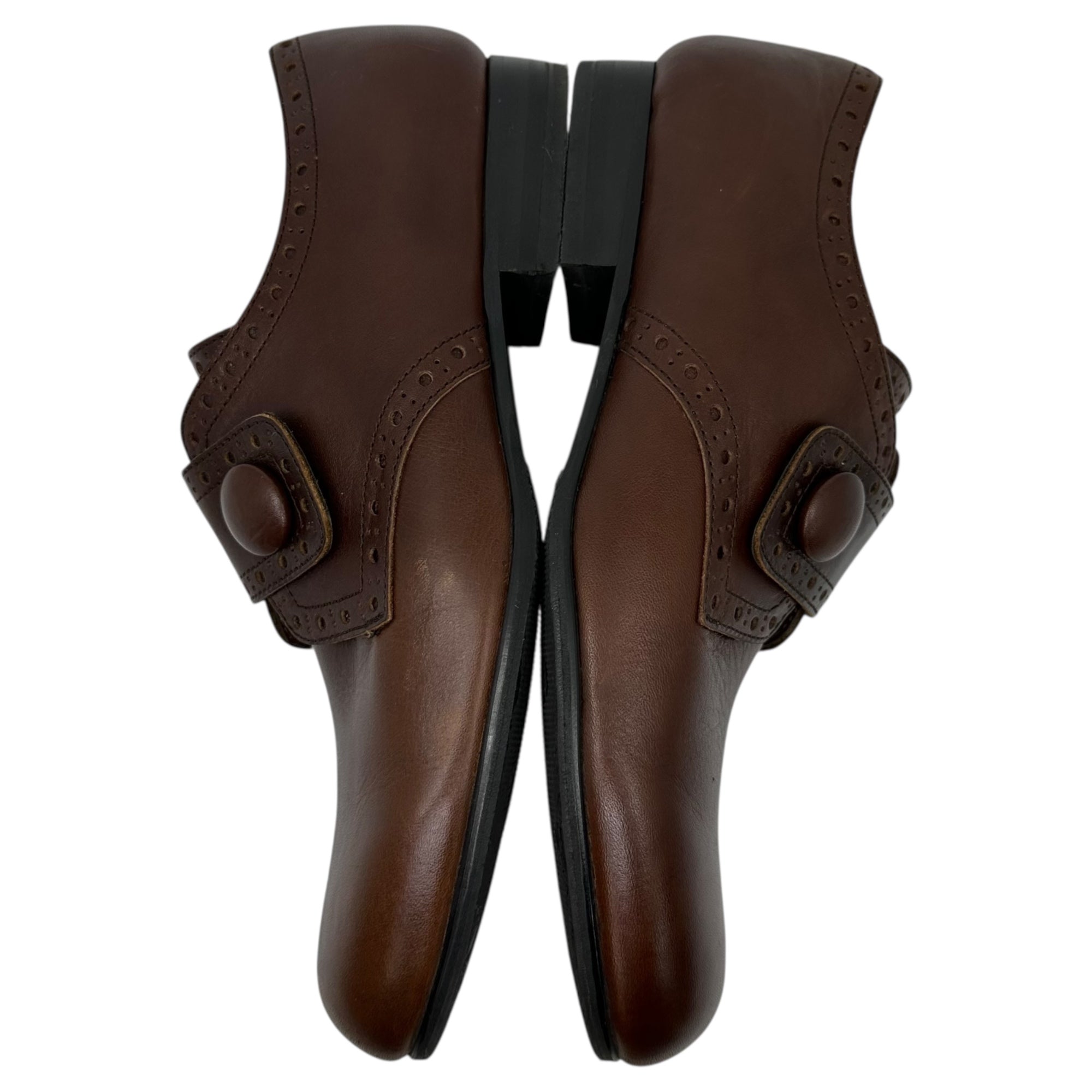 tricot COMME des GARCONS(トリココムデギャルソン) 1-Snap Medallion Leather Shoes 1スナップ メダリオン レザー シューズ TB-K105 24cm ブラウン 革靴