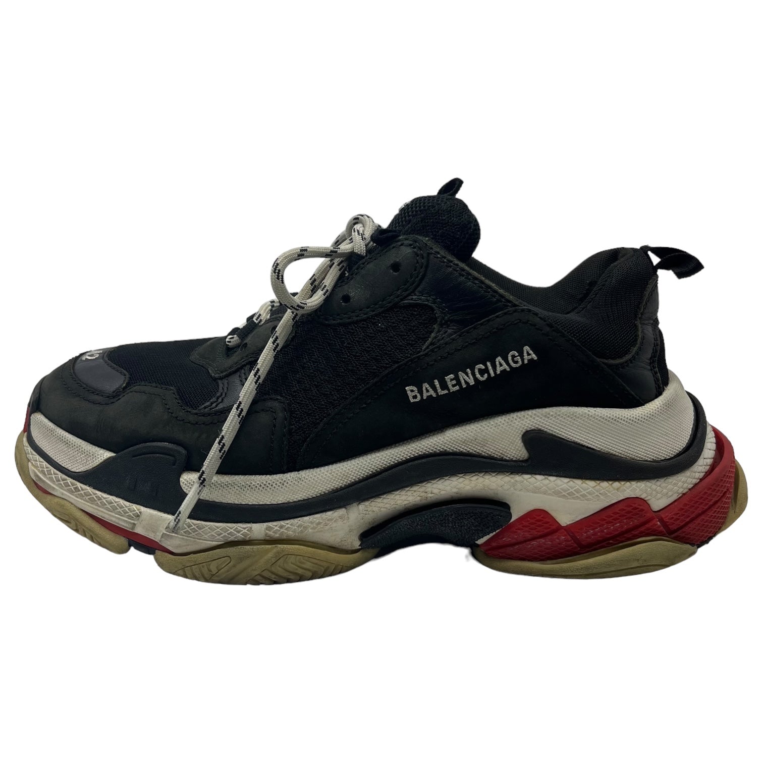 BALENCIAGA(バレンシアガ) TRIPLE S トリプルエス 27.5cm ブラック ローカット ダッド スニーカー 厚底