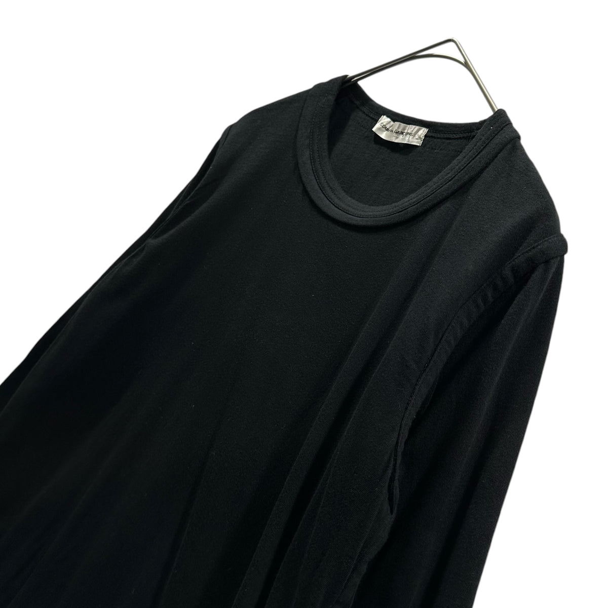 COMME des GARCONS(コムデギャルソン) 1999SS Sleeve-Docking Cotton L/Ｓ Cut-and-Sew Top 袖 ドッキング コットン 長袖 カットソー GT-040160 FREE ブラック AD1998