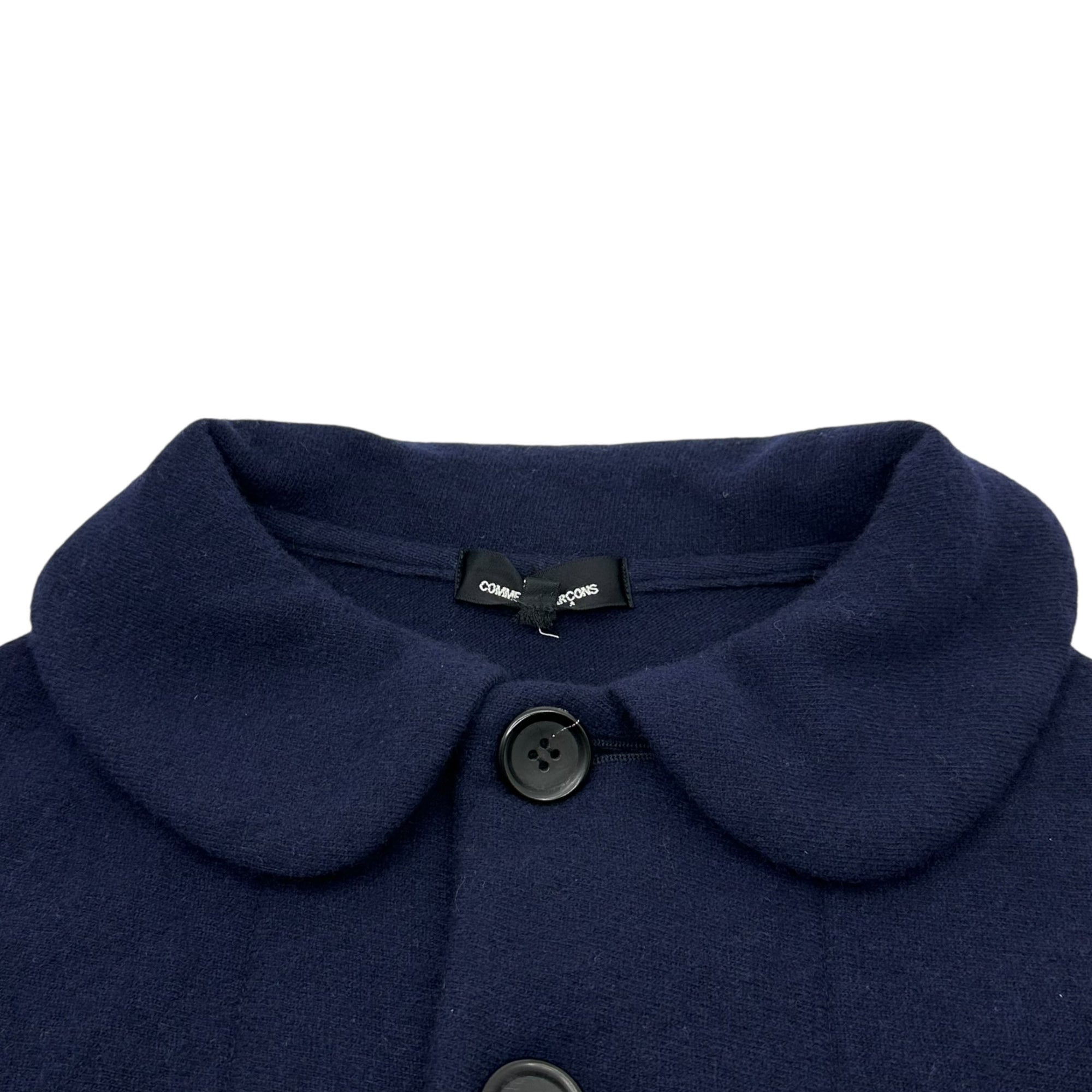 tricot COMME des GARCONS(トリココムデギャルソン) 14AW Round Collar Wool 5-Button Jacket 丸襟 ウール 5ボタン ジャケット TN-T002 M ネイビー AD2014