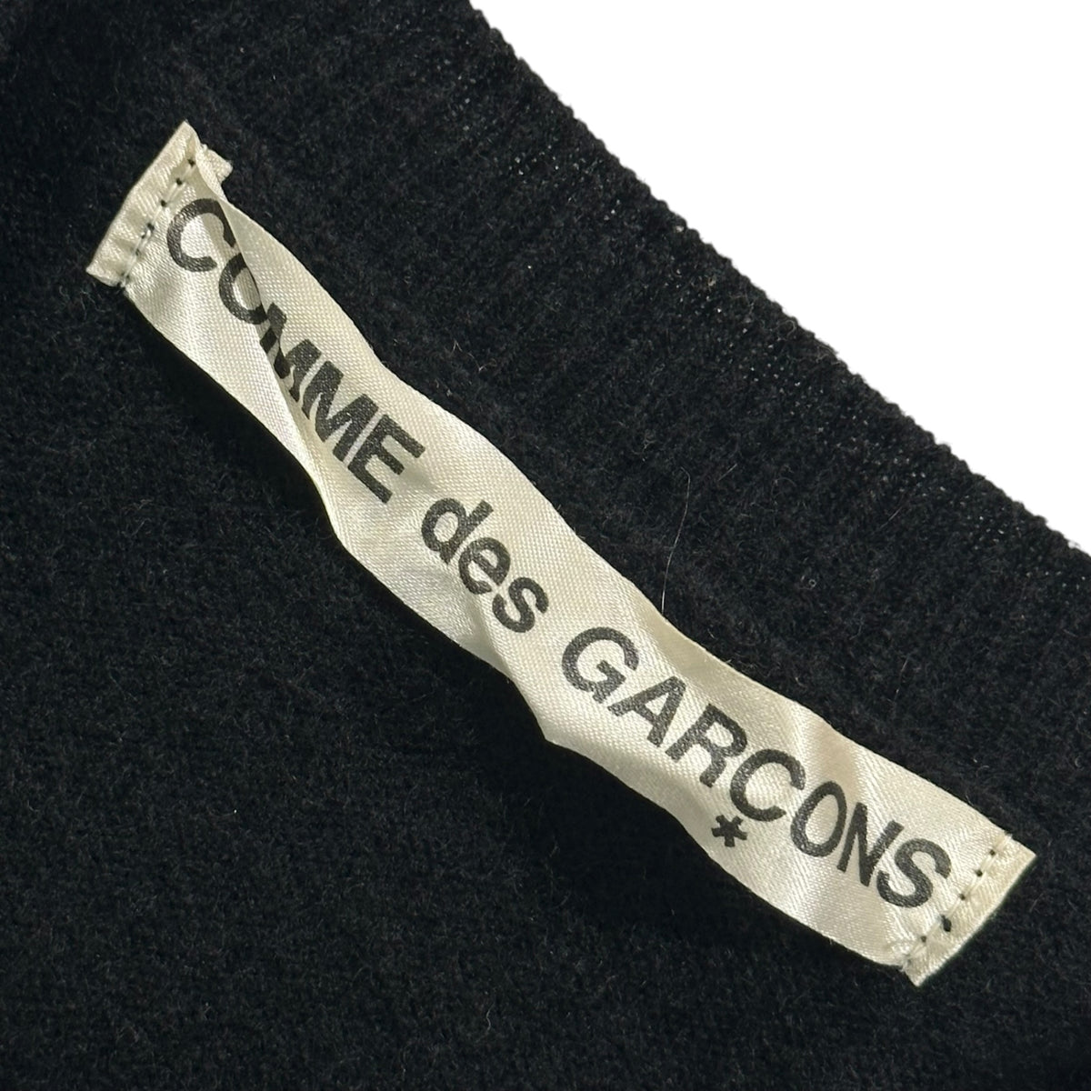 COMME des GARCONS(コムデギャルソン) 2004AW Lace-Trimmed Cashmere Cardigan レース装飾 カシミヤ カーディガン GN-N011 FREE ブラック AD2004 00s アーカイブ カシミア100％