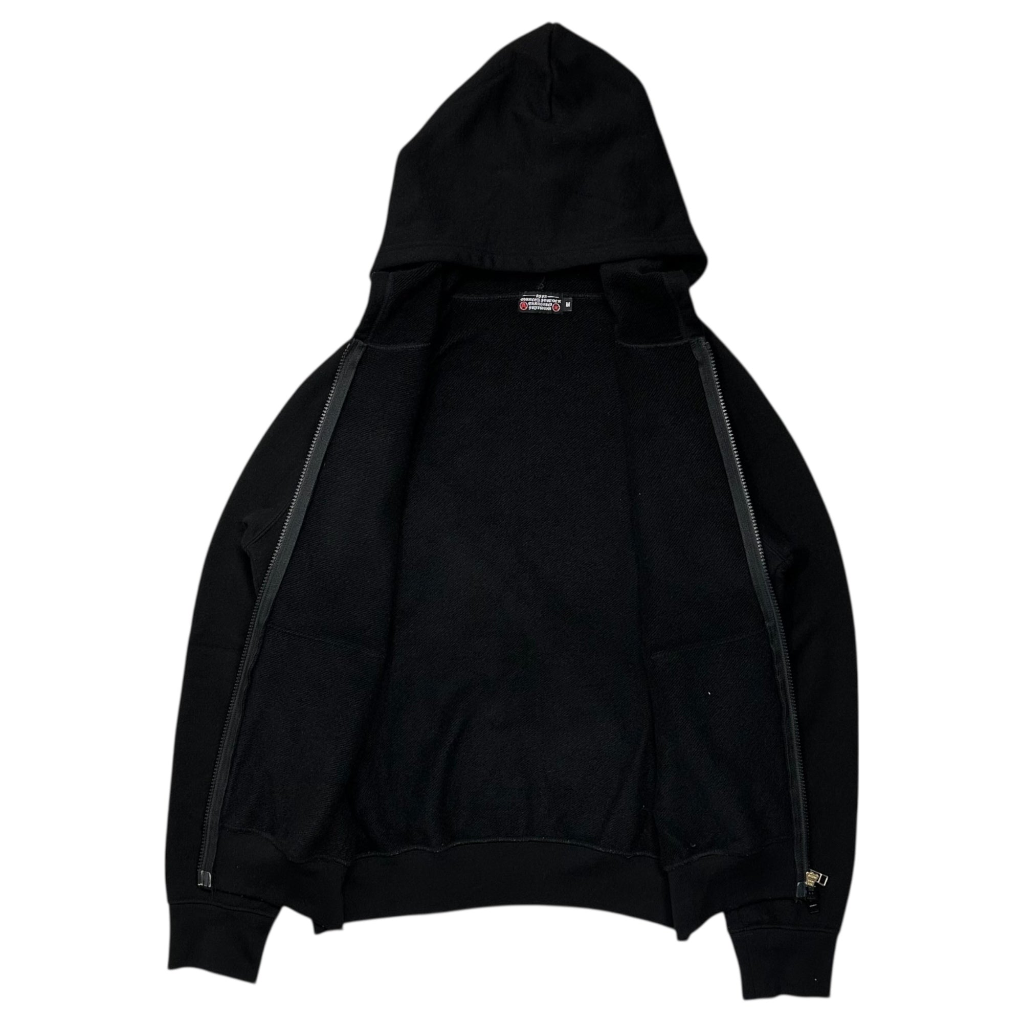 AFFA(エーエフエフエー) UA LOGO WOOL MIX ZIP HOODIE ロゴ ウール混 ジップ アップ パーカー FA7A10 M ブラック