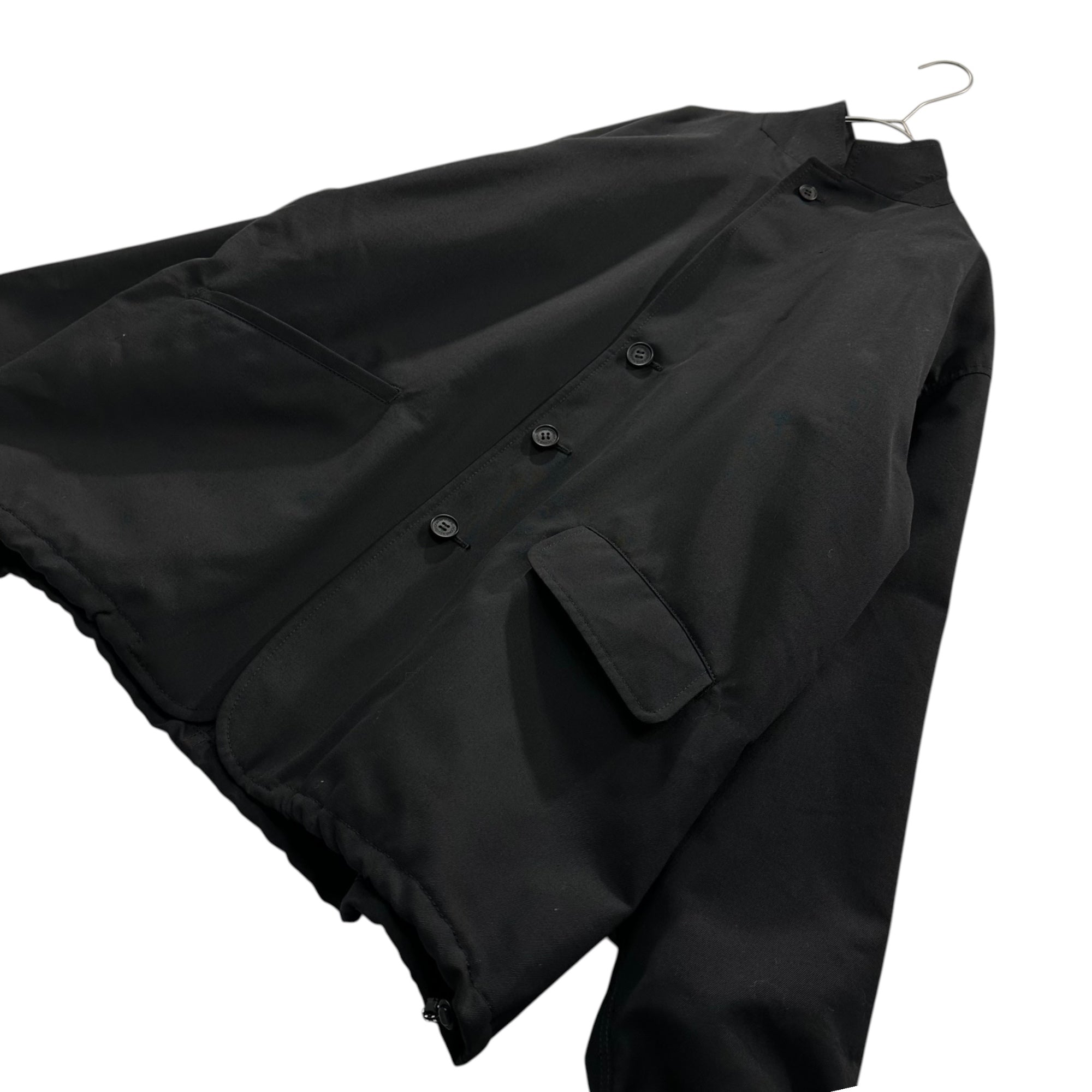 COMME des GARCONS HOMME(コムデギャルソンオム) 23SS Wool-Mohair Twill Drawstring Jacket ウール モヘヤ ツイル ドローコード ジャケット HK-J005 S ブラック AD2022