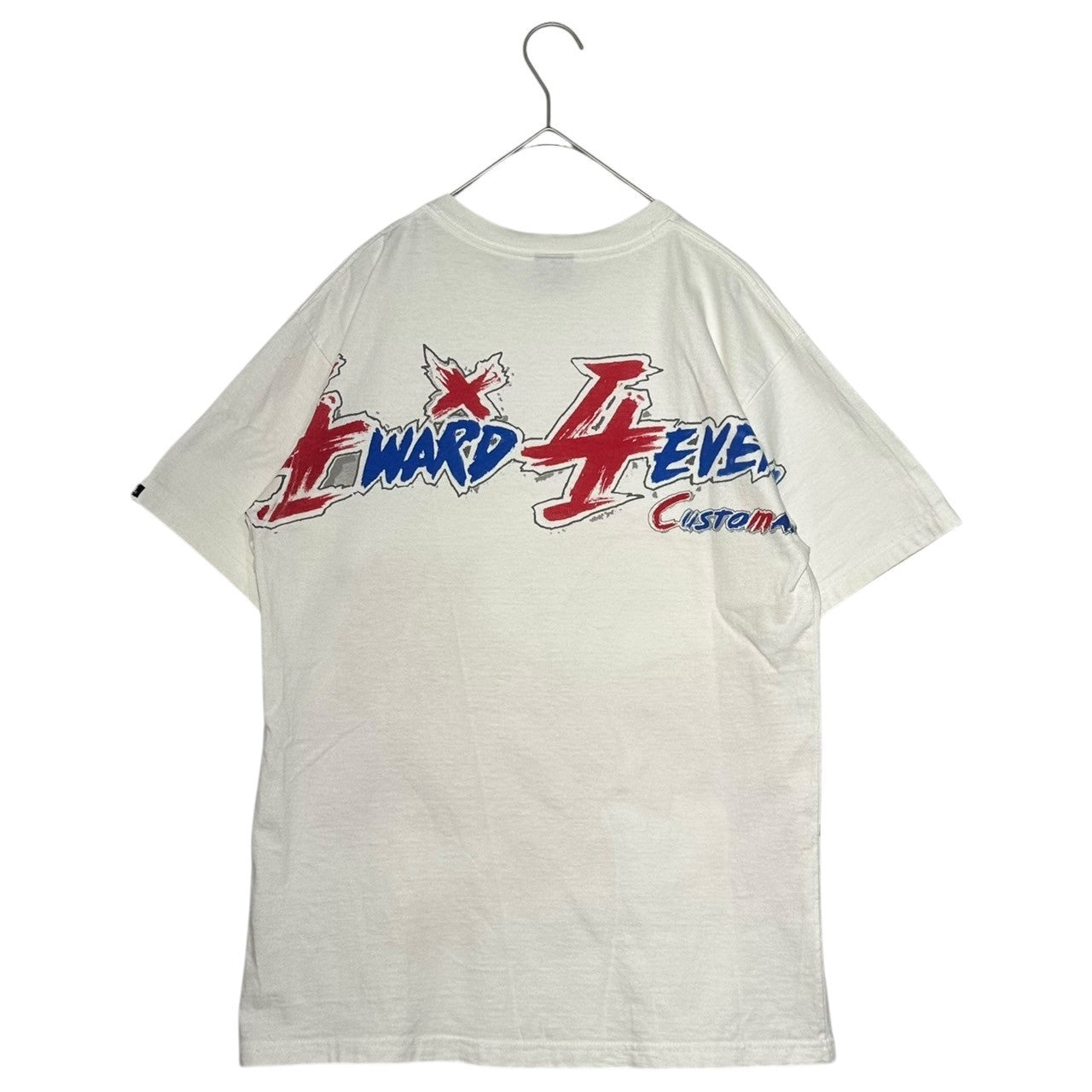 STUSSY(ステューシー) 00's USA made CUSTOMADE Lion Graphic Art Print T-Shirt カスタムメイド ライオン グラフィック アート プリント Tシャツ 表記無(M程度) ホワイト×オレンジ USA製 4WARD 4EVER