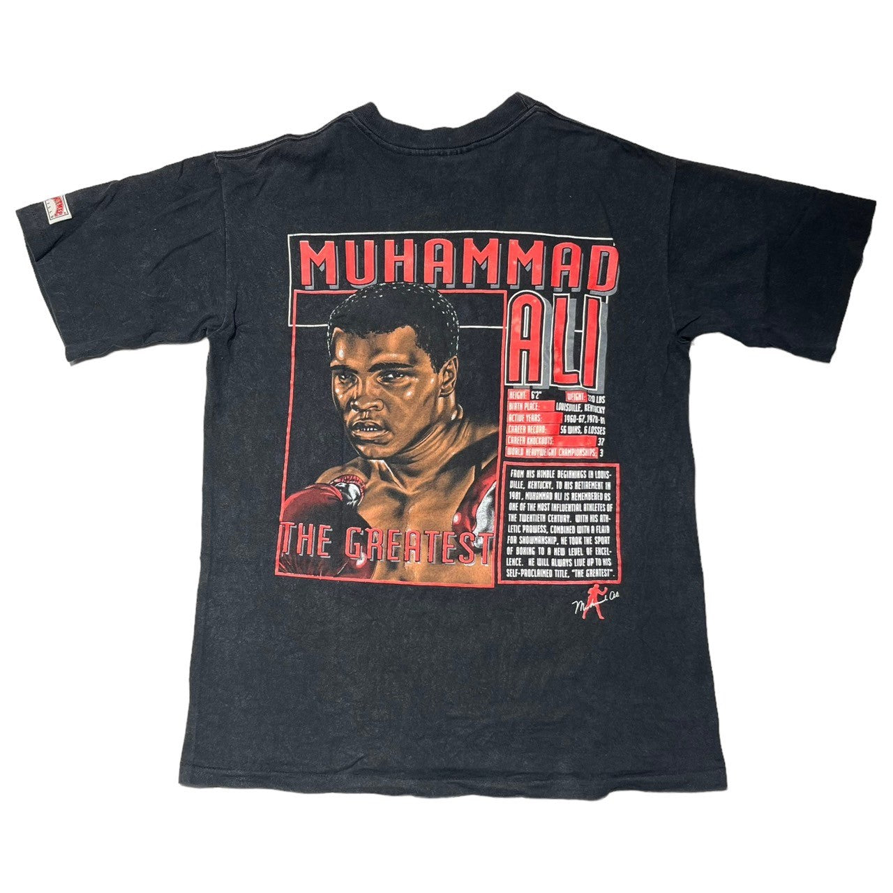vintage(ヴィンテージ) 90's NUTMEG MUHAMMAD ALI Tee モハメド アリ Tシャツ 90年代 L ブラック×ブラウン×レッド
