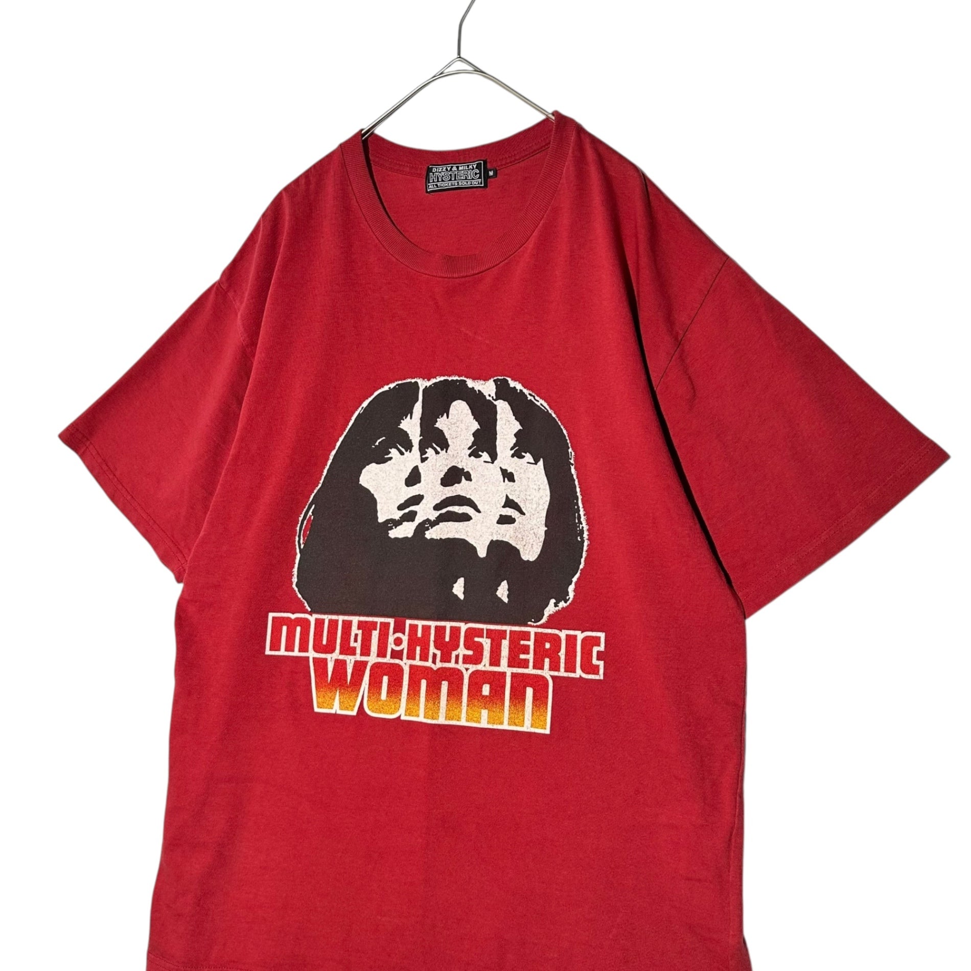 HYSTERIC GLAMOUR(ヒステリックグラマー) MULTI HYSTERIC WOMAN T-SHIRT マルチ ヒステリック ウーマン Tシャツ  02241CT01 M レッド ヒスガール