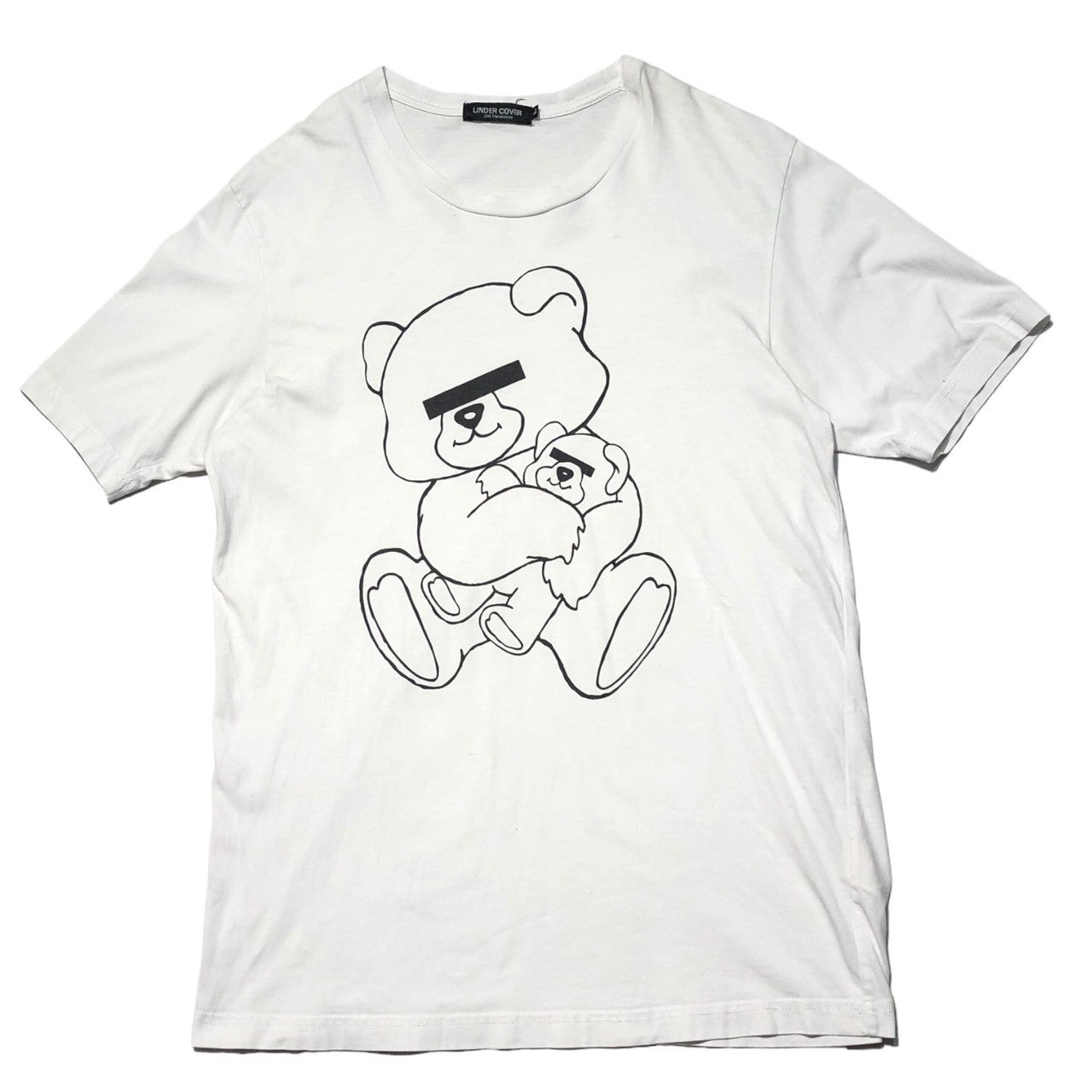 UNDERCOVER(アンダーカバー) Blindfold Bear TEE 目隠し ベアー Tシャツ L ホワイト 半袖 熊 クマ 親子