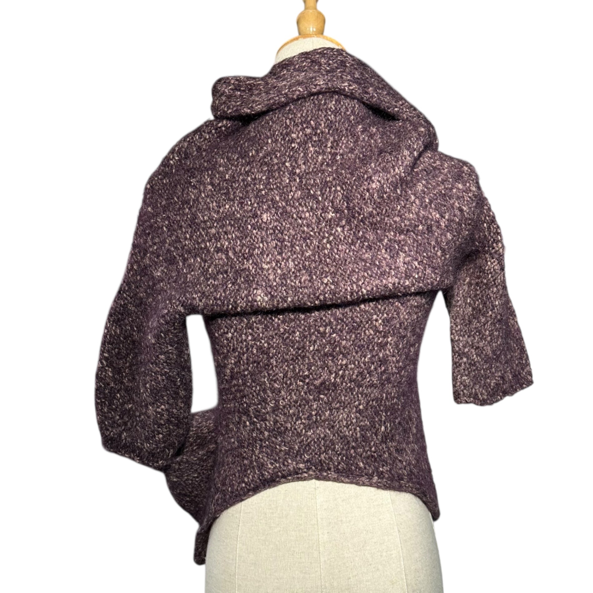 Y's(ワイズ) 00AW Wide Neck Modified S/S Knit ワイドネック 変形 半袖 ニット YT-K16-979 3(L程度) パープル 2000AW 00's