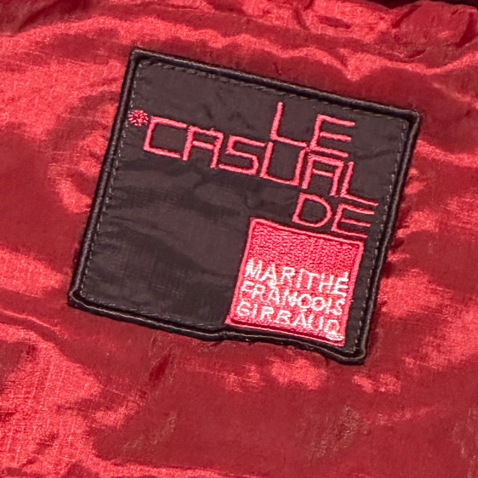 MARITHE FRANCOIS GIRBAUD(マリテフランソワジルボー) 10AW Archive Big Food Down Gimmick Coat アーカイブ ビッグ フード ダウン ギミック コート F7-7191 M ブラウン×レッド×ブルー Y2K 変形