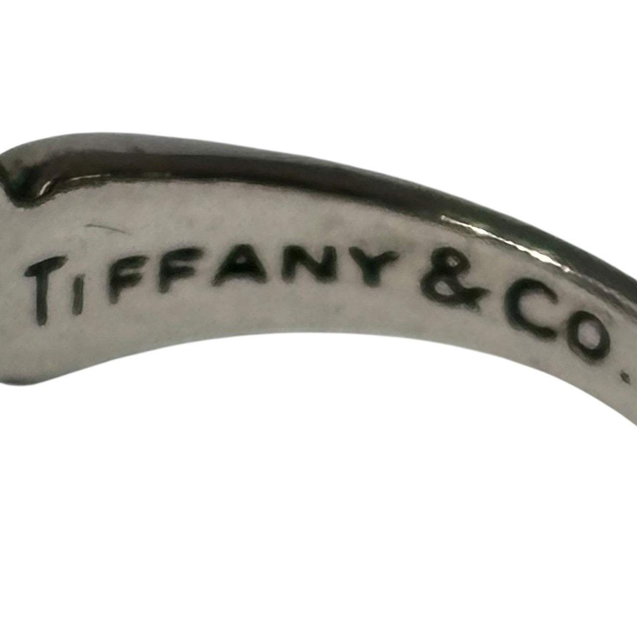 TIFFANY & CO.(ティファニー) 750 925 Open Heart Ribbon Ring オープン ハート リボン リング 9号 シルバー×ゴールド