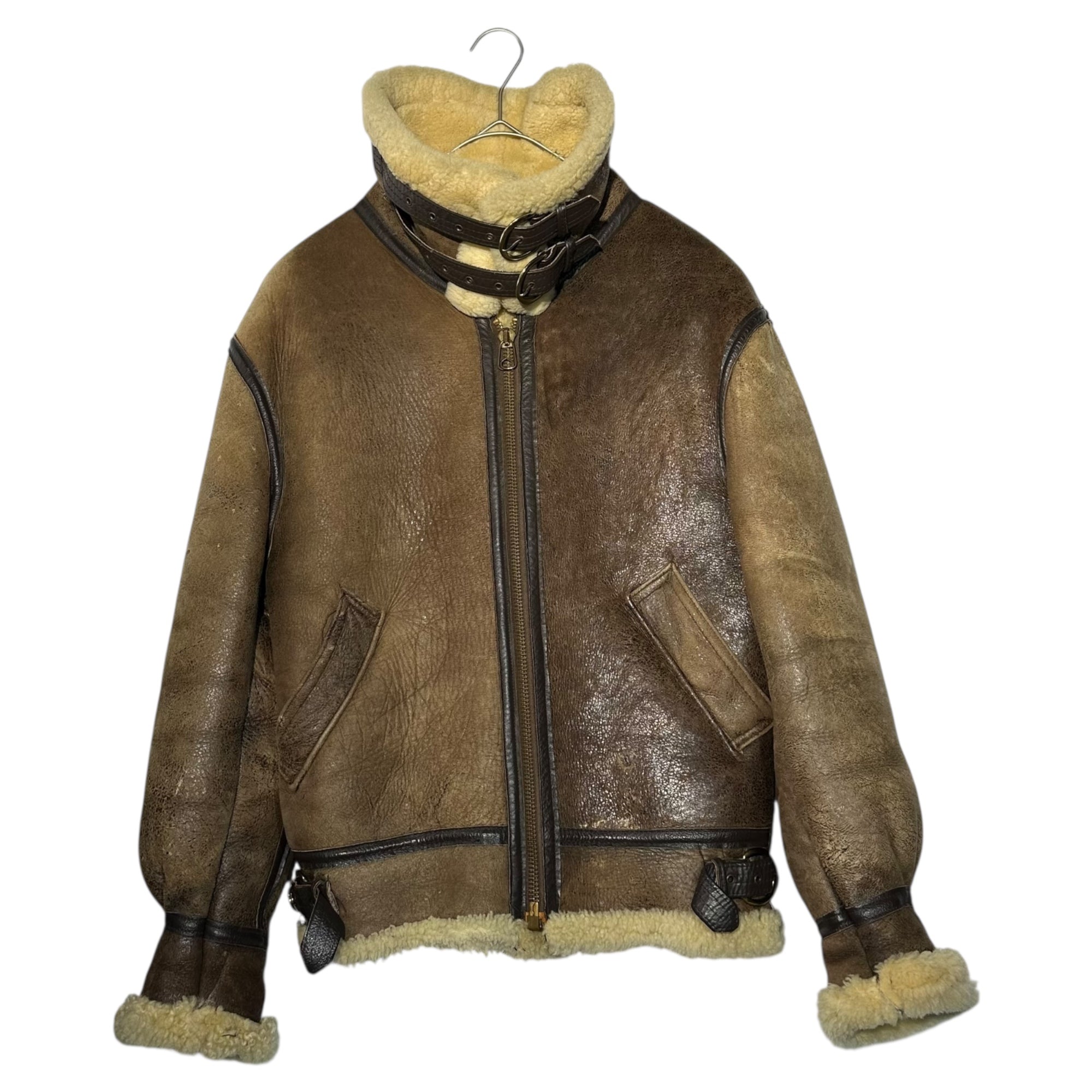 BRANDED(ブランデッド) TYPE B-3Mouton Flight Jacket ムートン フライト ジャケット 34(XS程度) ブラウン USA製 ヴィンテージ