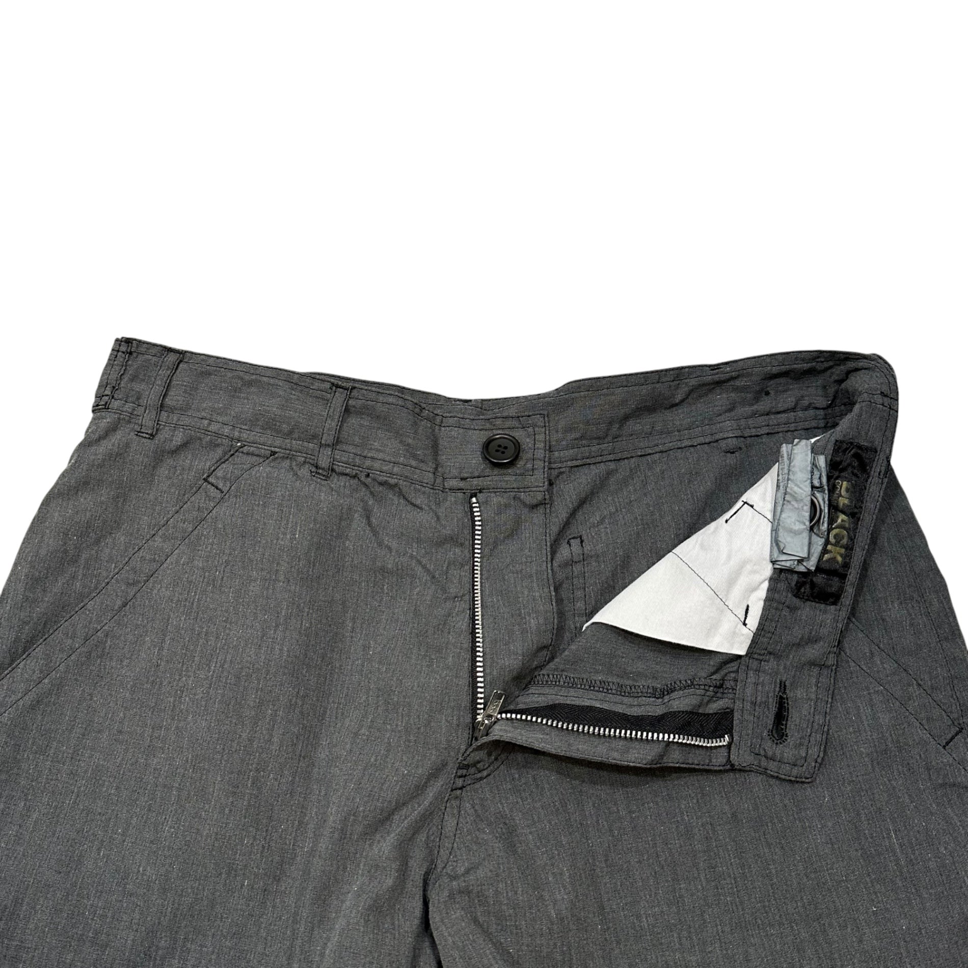 BLACK COMME des GARCONS(ブラックコムデギャルソン) 2012SS Dye-Finished Tapered Cropped Pants 製品染め テーパードクロップド パンツ 1I-P225 M グレー AD2011