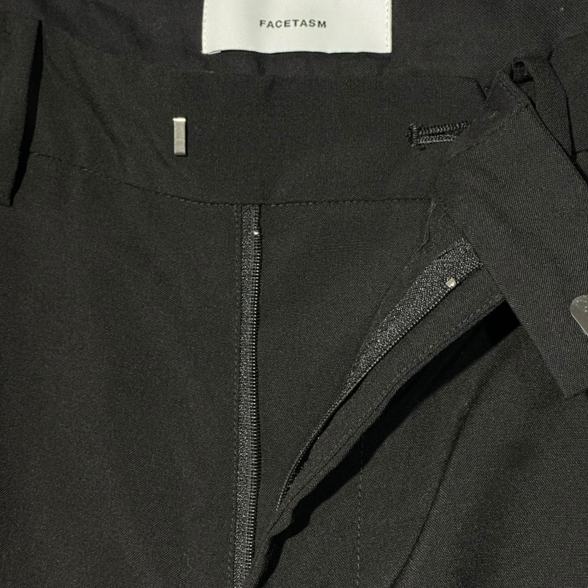 FACETASM(ファセッタズム) WOOL BIG PANTS ウール ビッグ パンツ FNT-PT-M06 5(L) ブラック
