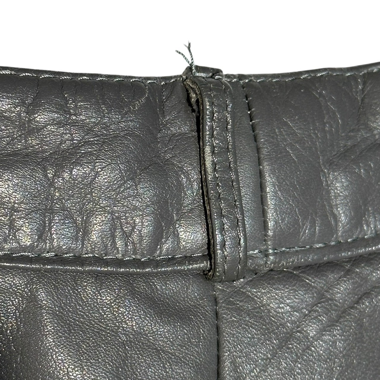 Toffs(トフズ) 90’s 4-tactapered leather pants 4タック テーパード レザー パンツ 表記無(XL程度) グレー 90年代 ヴィンテージ